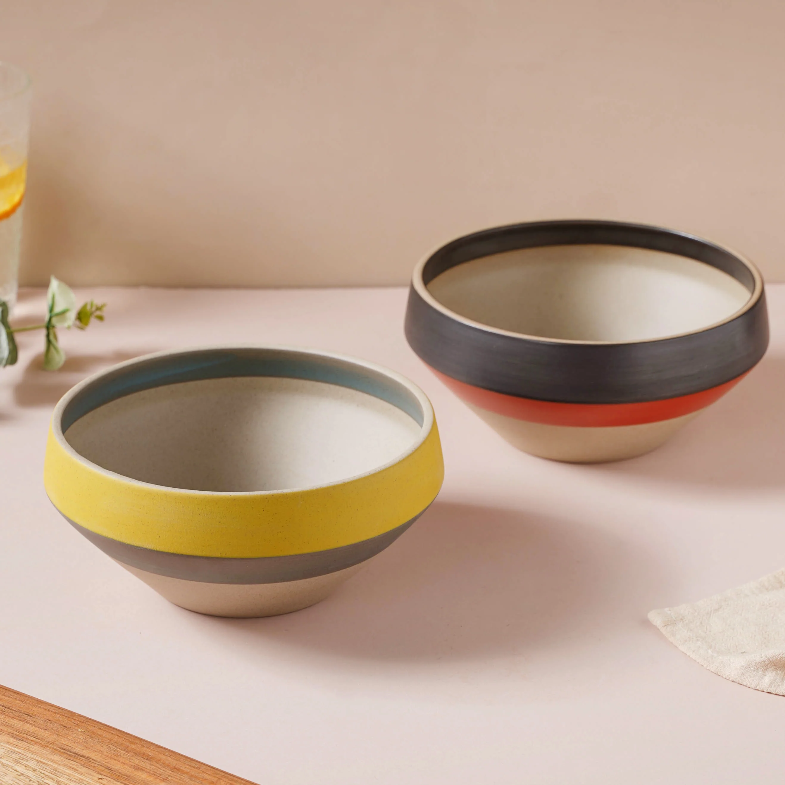 Soboku Grey And Yellow Small Serving Bowl 6.5 Inch 1 L - Image 9