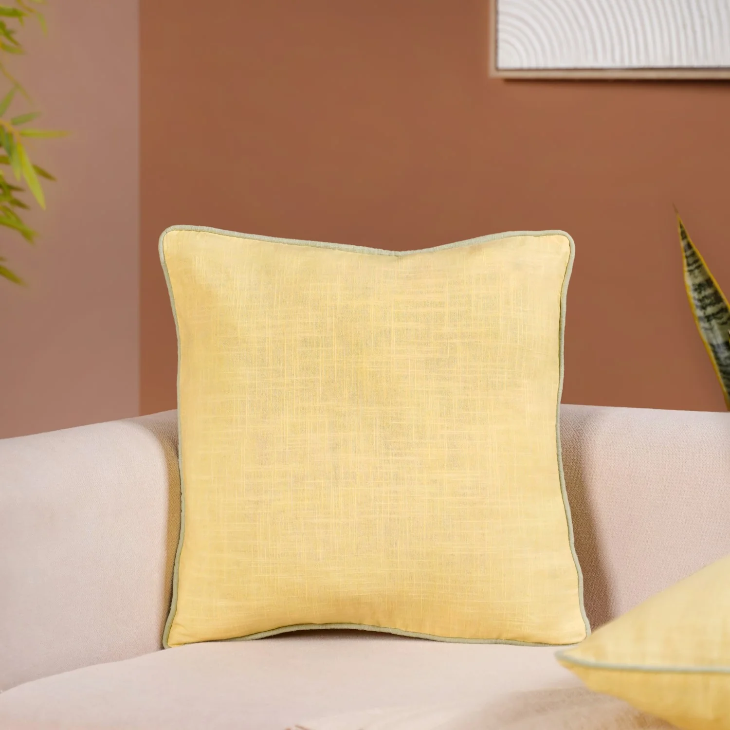 Soft Sunshine Cotton Cushion Covers Set Of 2 - Image 2