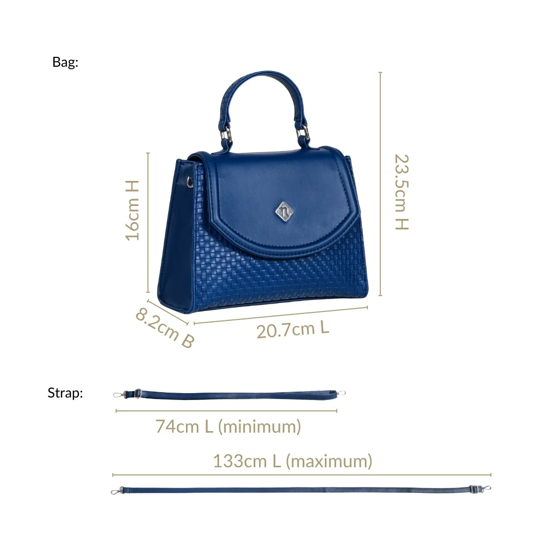 Soi Blue Handbag With Top Handle - Image 4