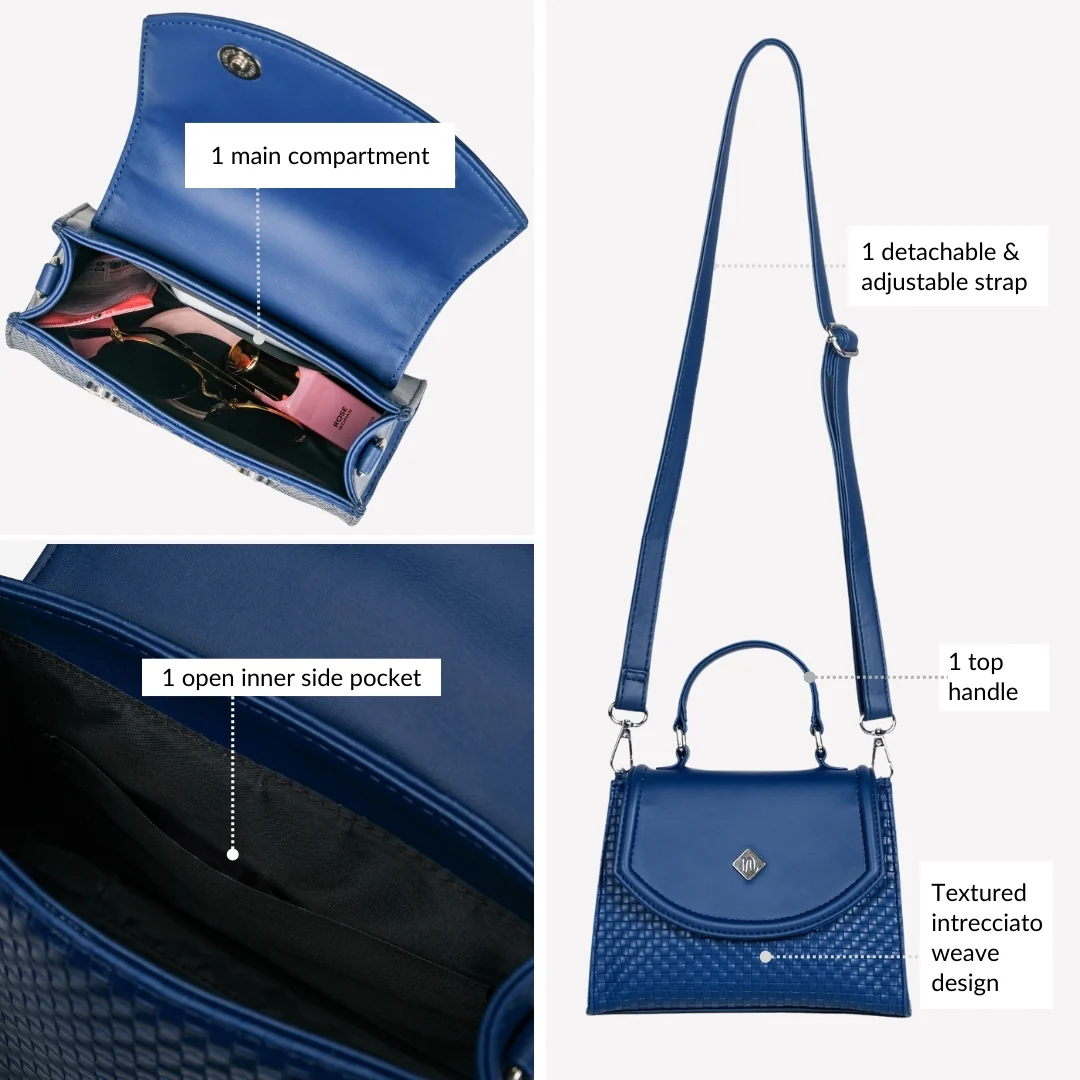 Soi Blue Handbag With Top Handle - Image 6