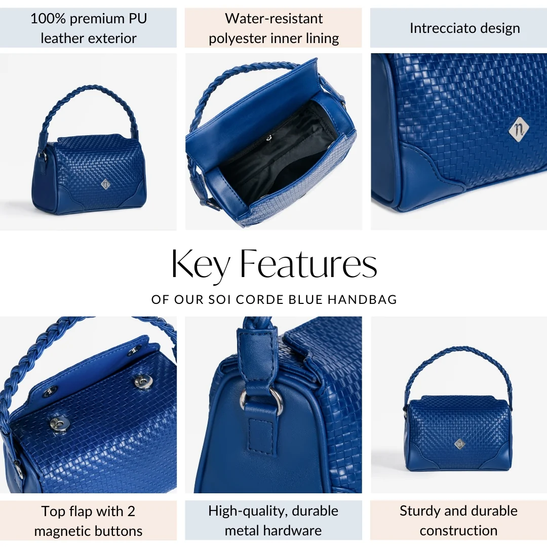 Soi Corde Blue Handbag - Image 5