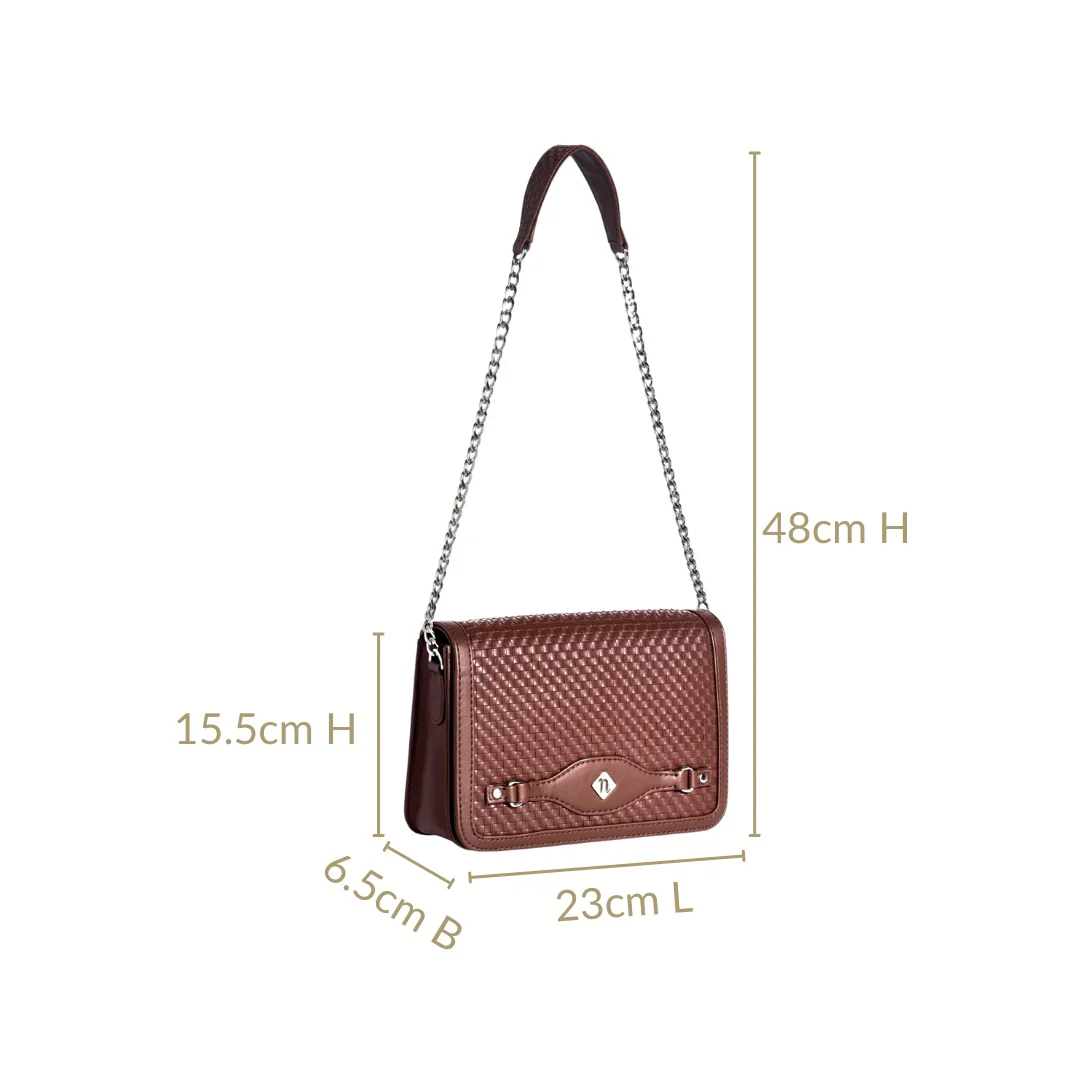 Soi Tresse Menue Brown Sling Bag - Image 5