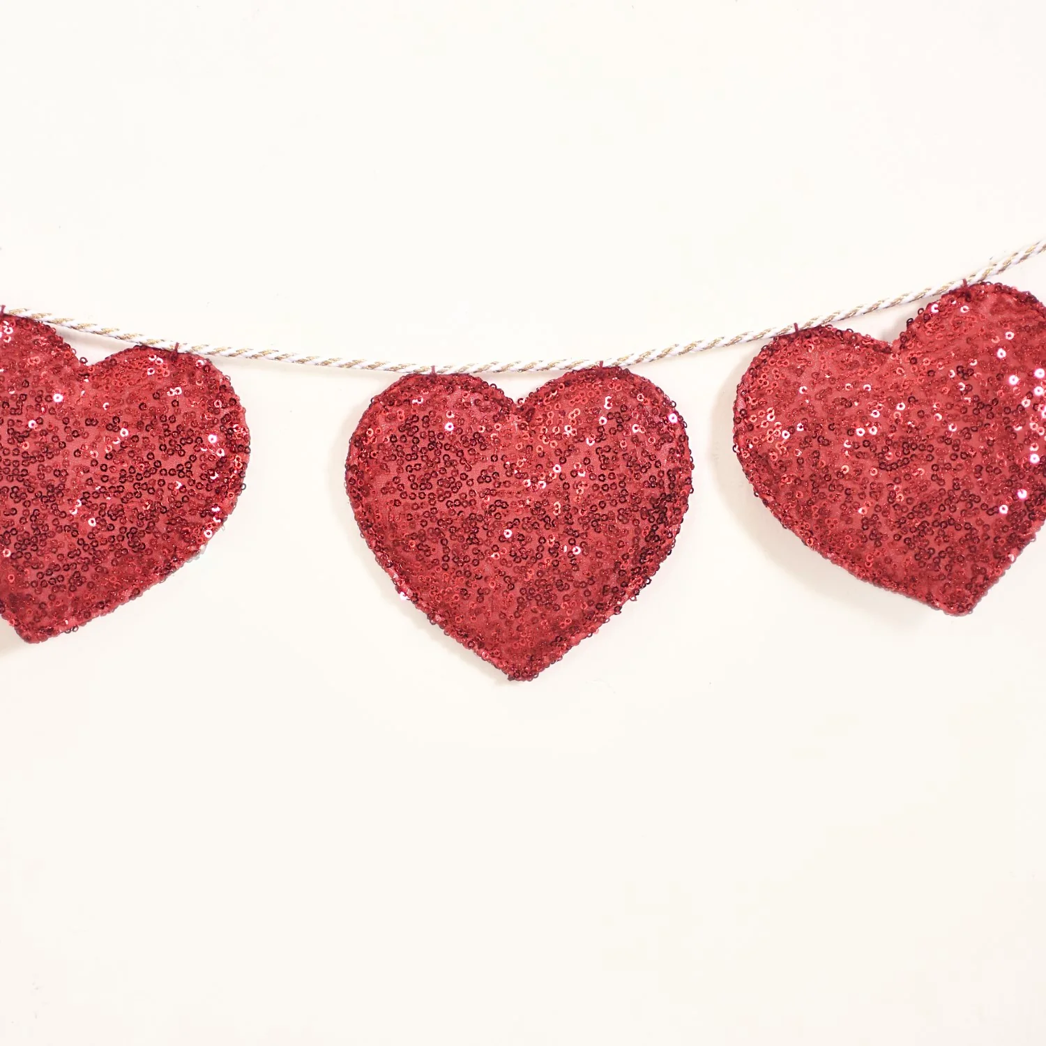Sparkle Hearts Bunting For Home Decoration 78 Inch - Image 6