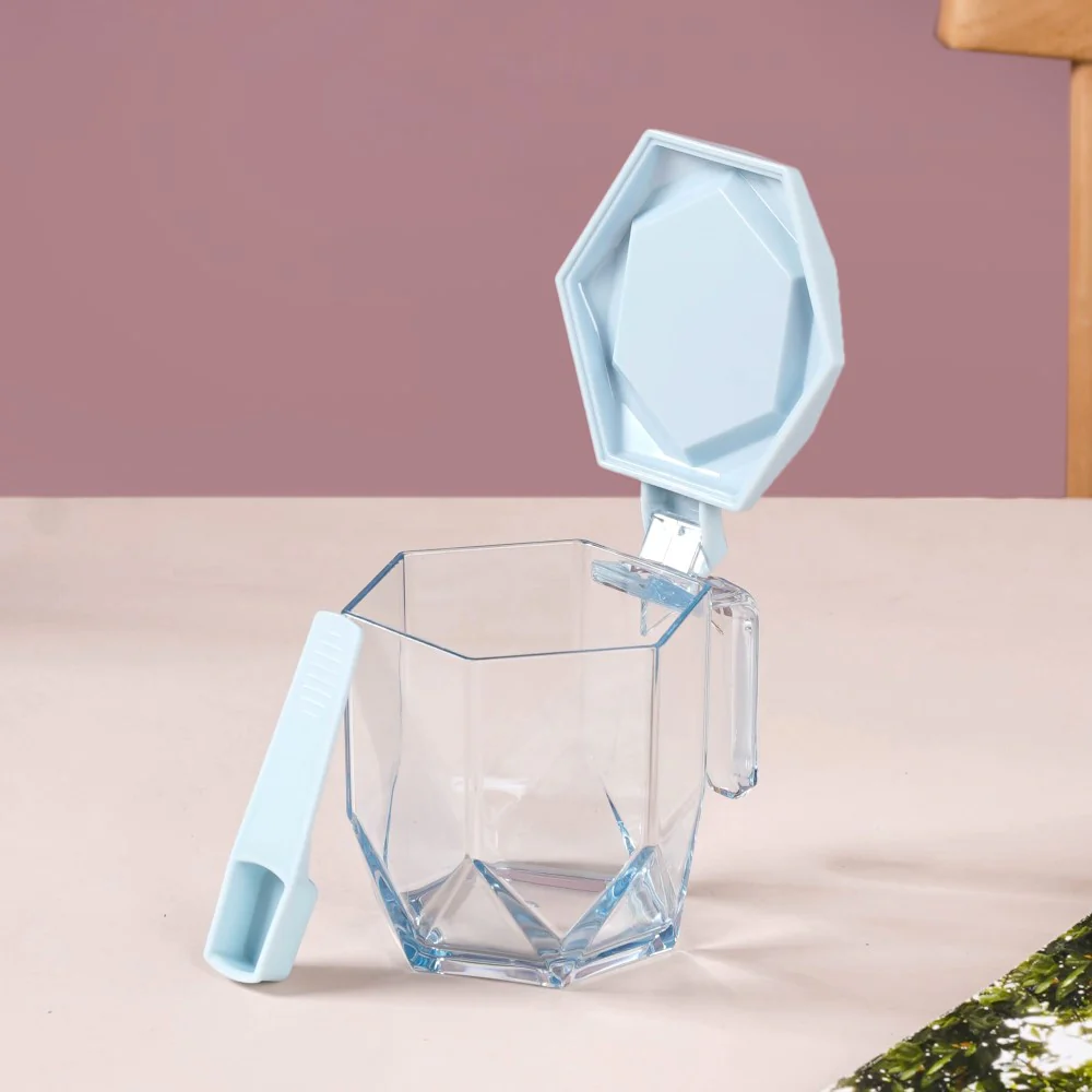 Spice Containers With Spoons Set Of 3 Blue - Image 8