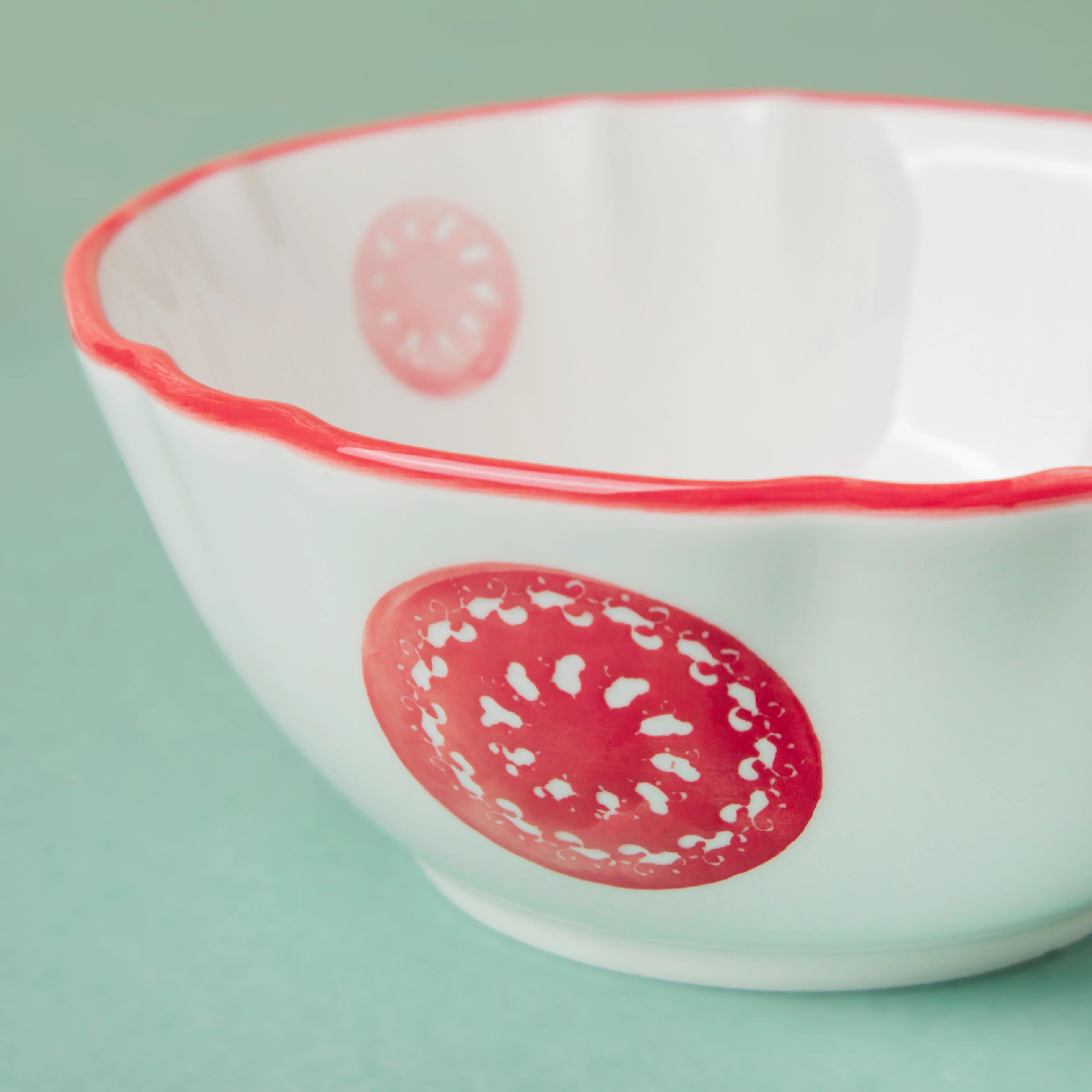 Spiral Candy White Soup Bowl - Image 5