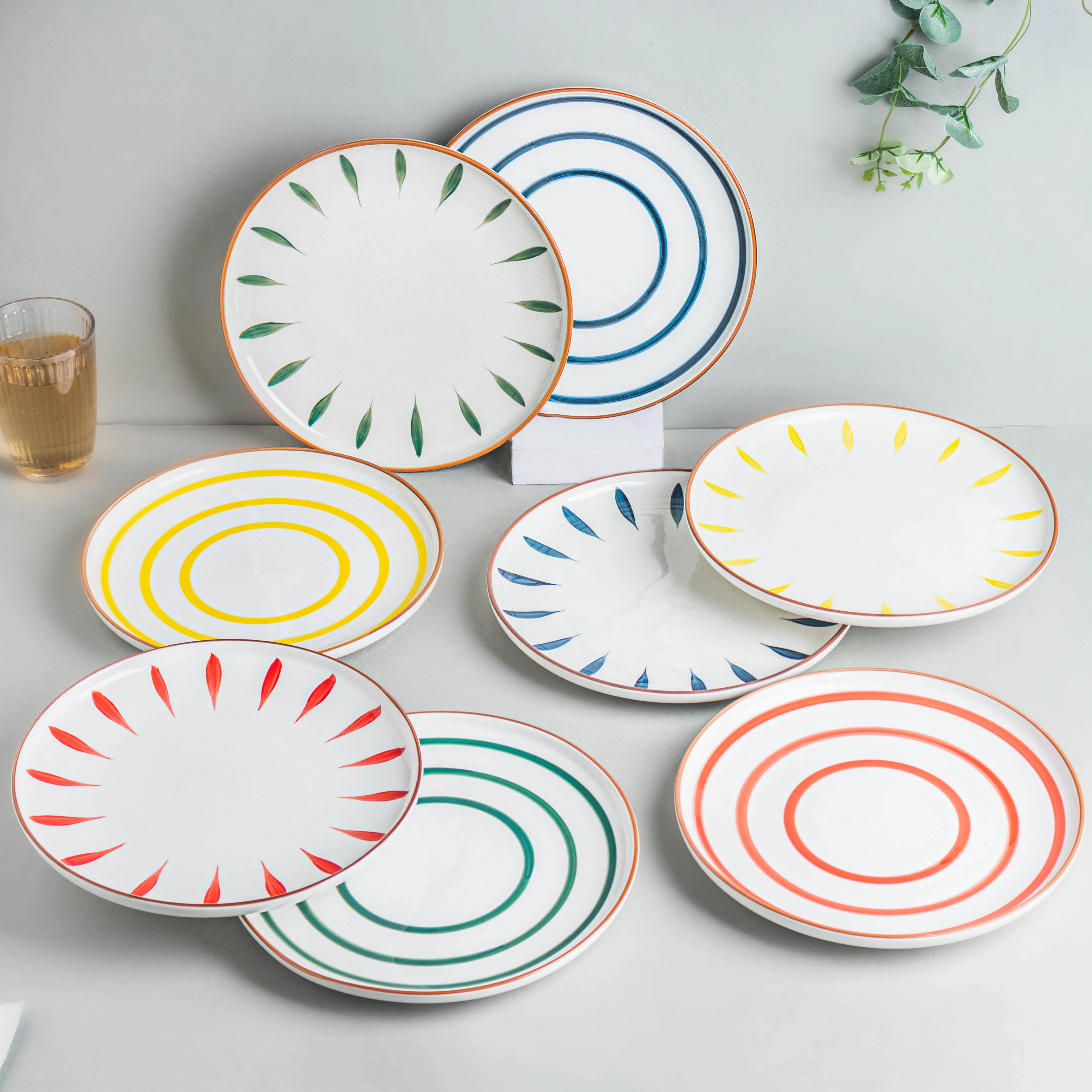 Spiral Dinner Plate Blue 10 Inch - Image 6