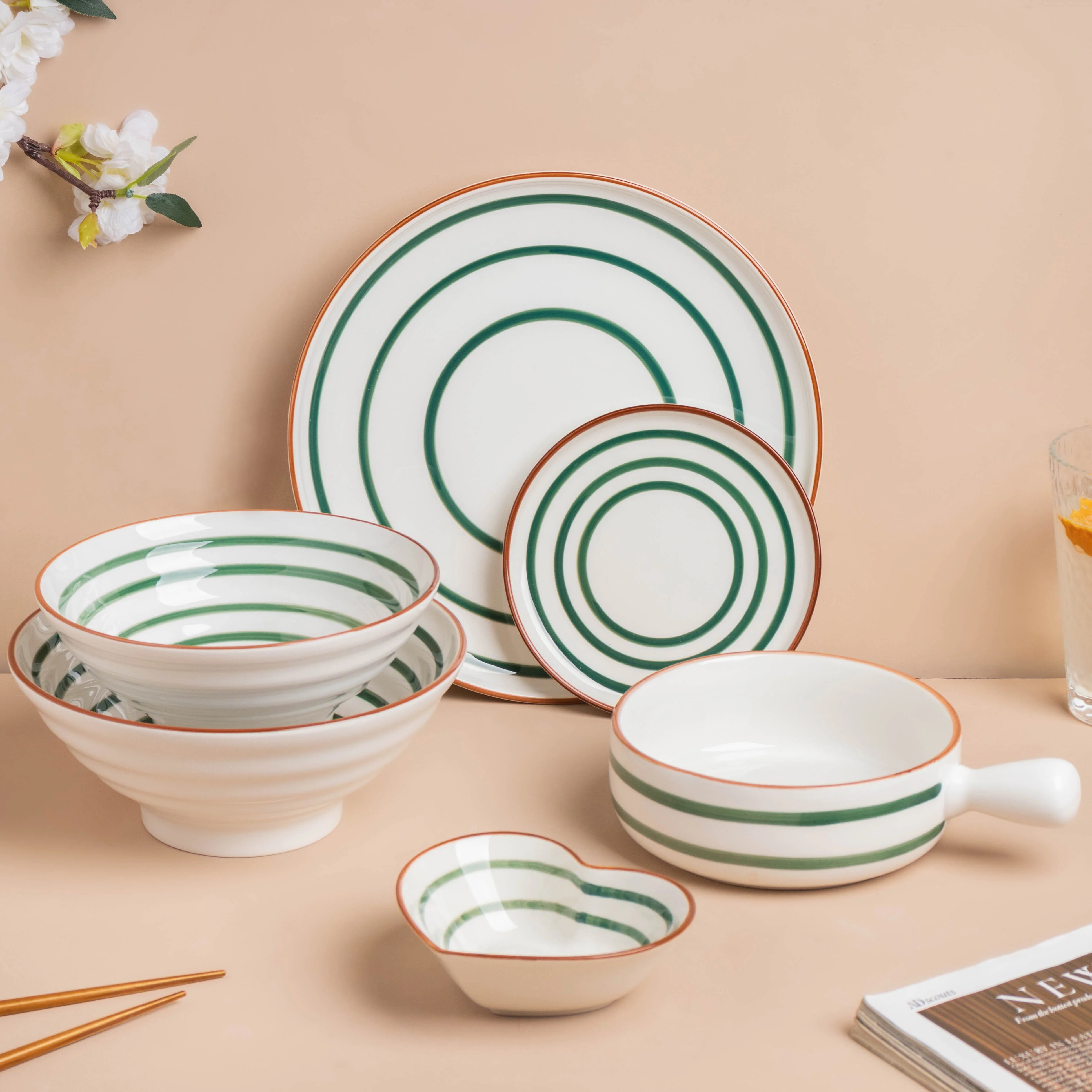 Spiral Green 22 Piece Dinner Set For 6 - Image 3