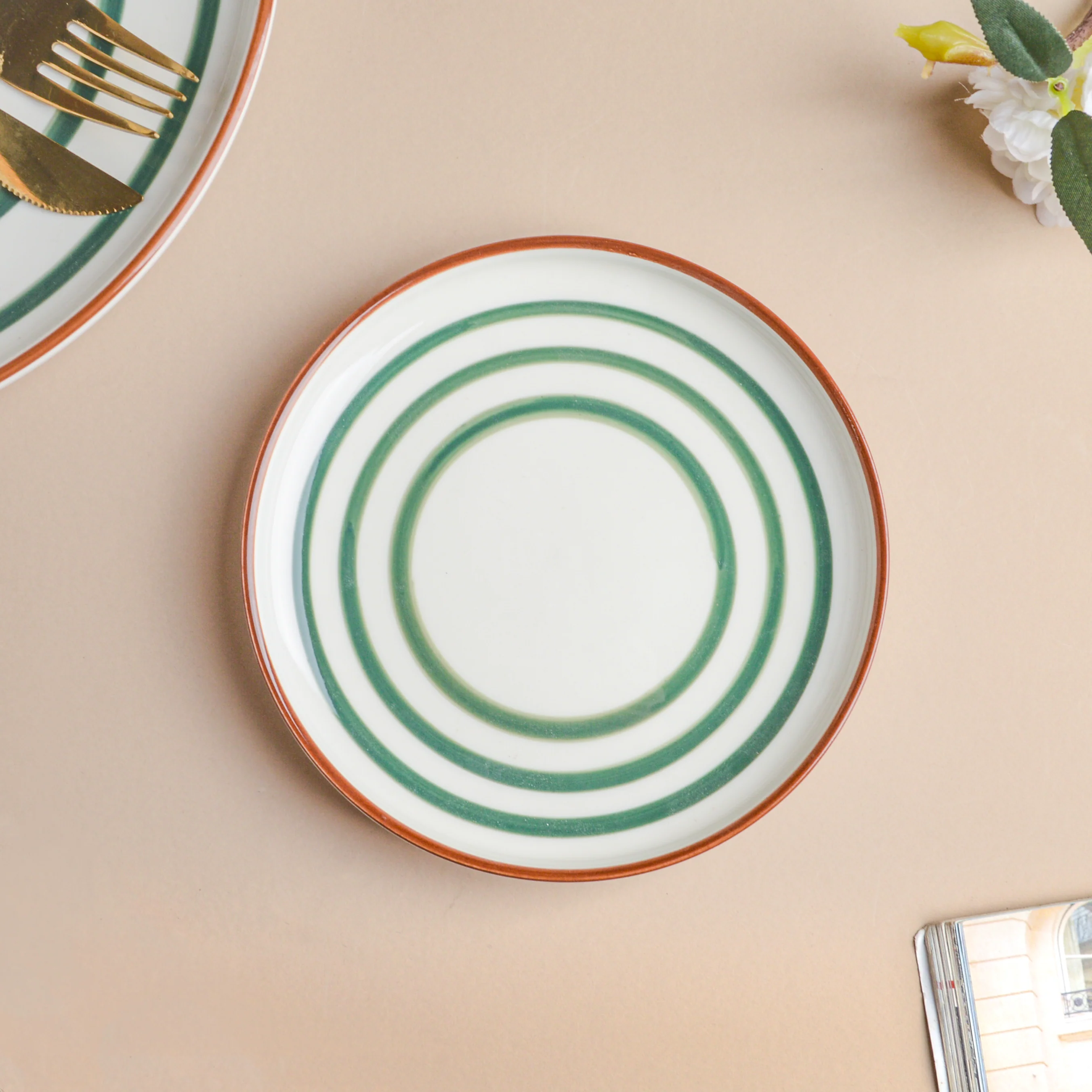 Spiral Snack Plate Green 6 Inch - Image 6