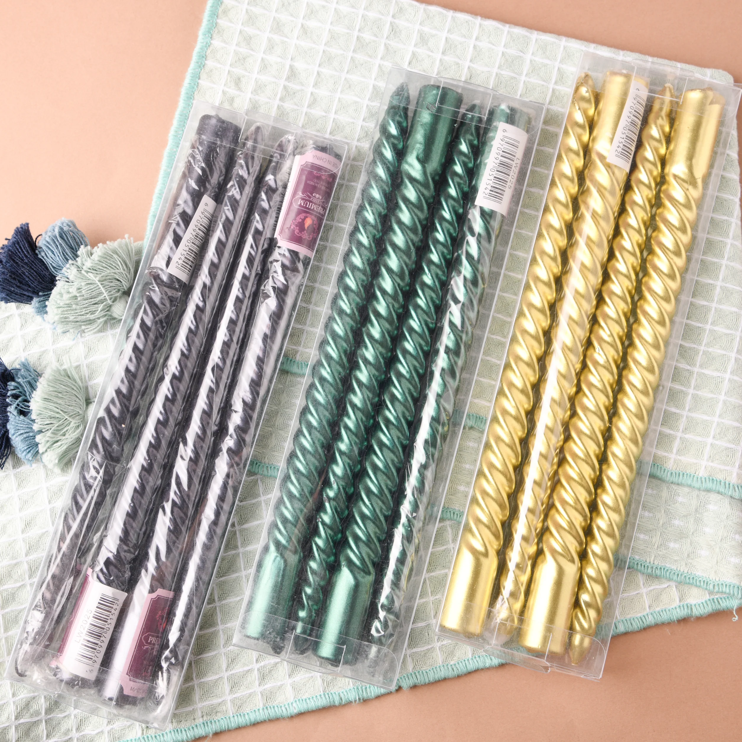 Spiral Taper Candle Set of 4
