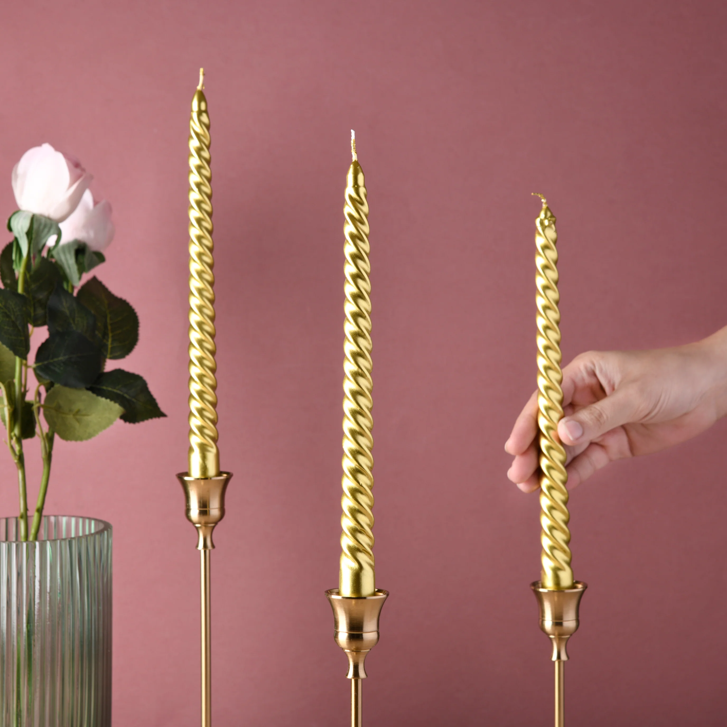 Spiral Taper Candle Set of 4 - Image 3