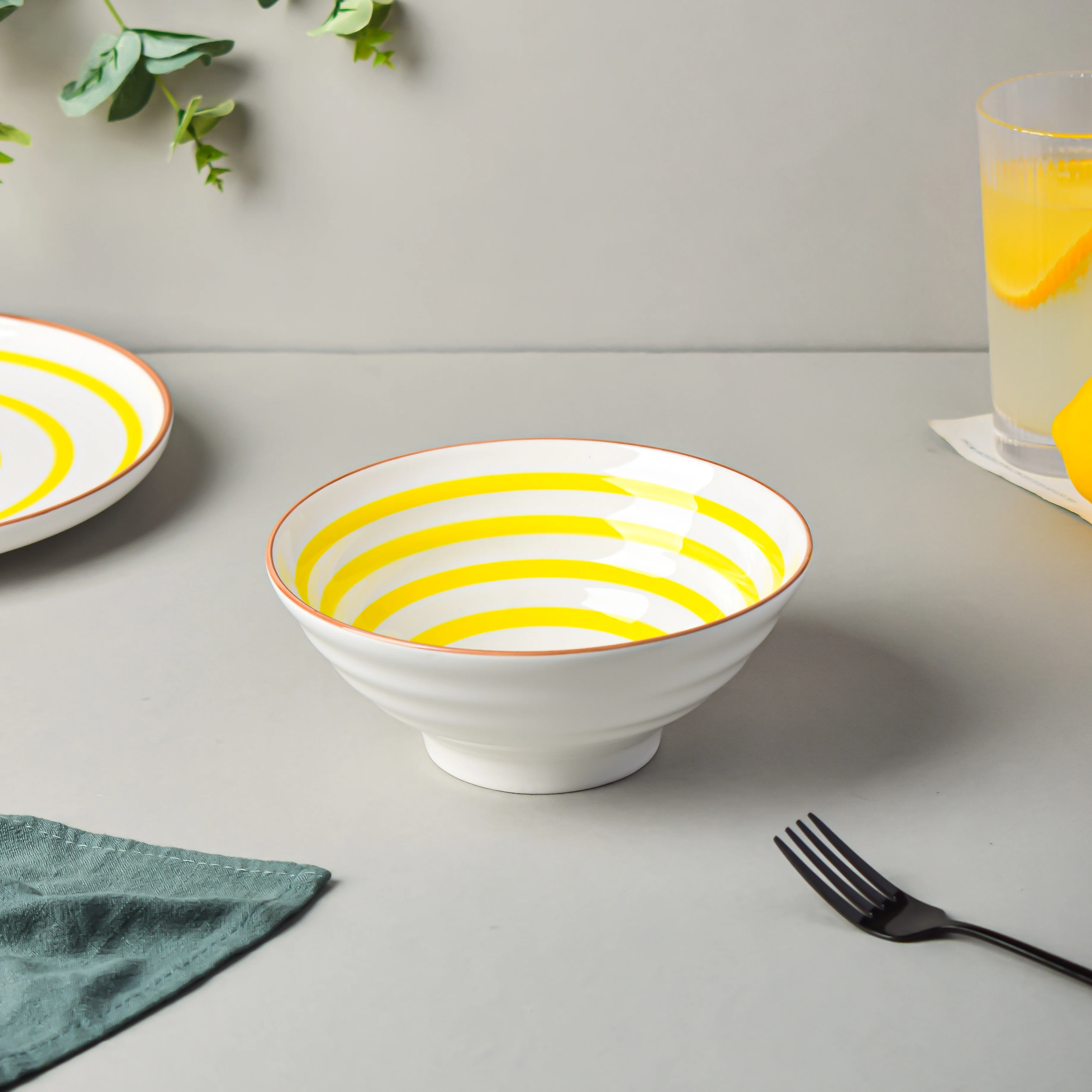 Spiral Yellow 22 Piece Dinner Set For 6 - Image 12