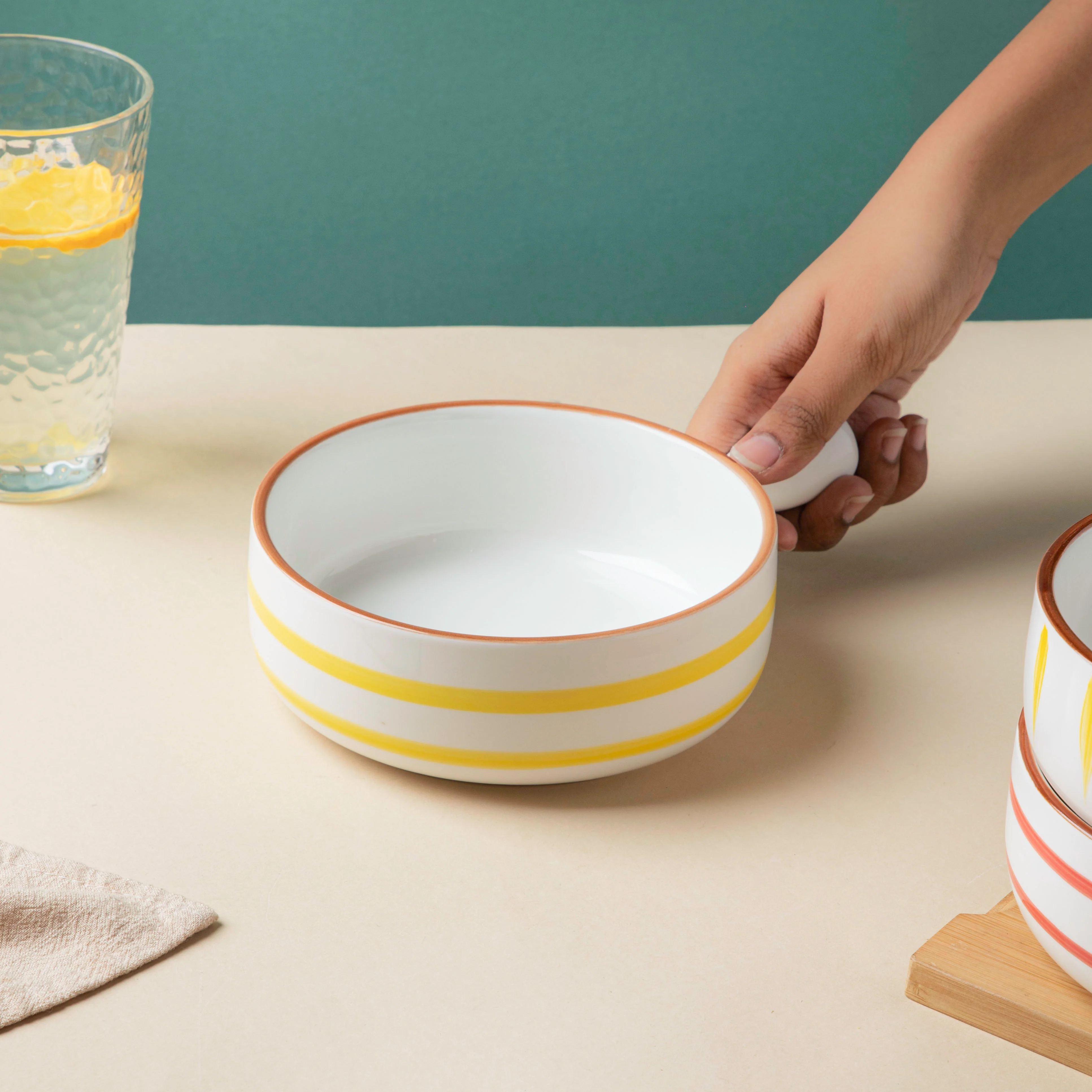 Spiral Yellow 22 Piece Dinner Set For 6 - Image 17