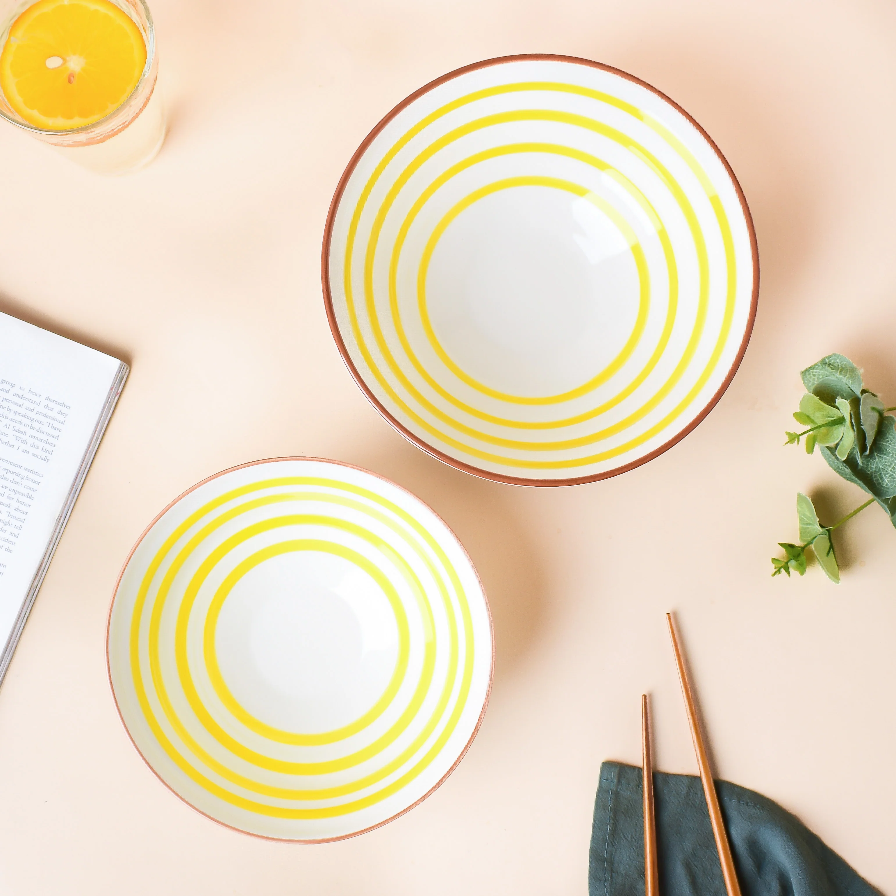 Spiral Yellow 22 Piece Dinner Set For 6 - Image 4