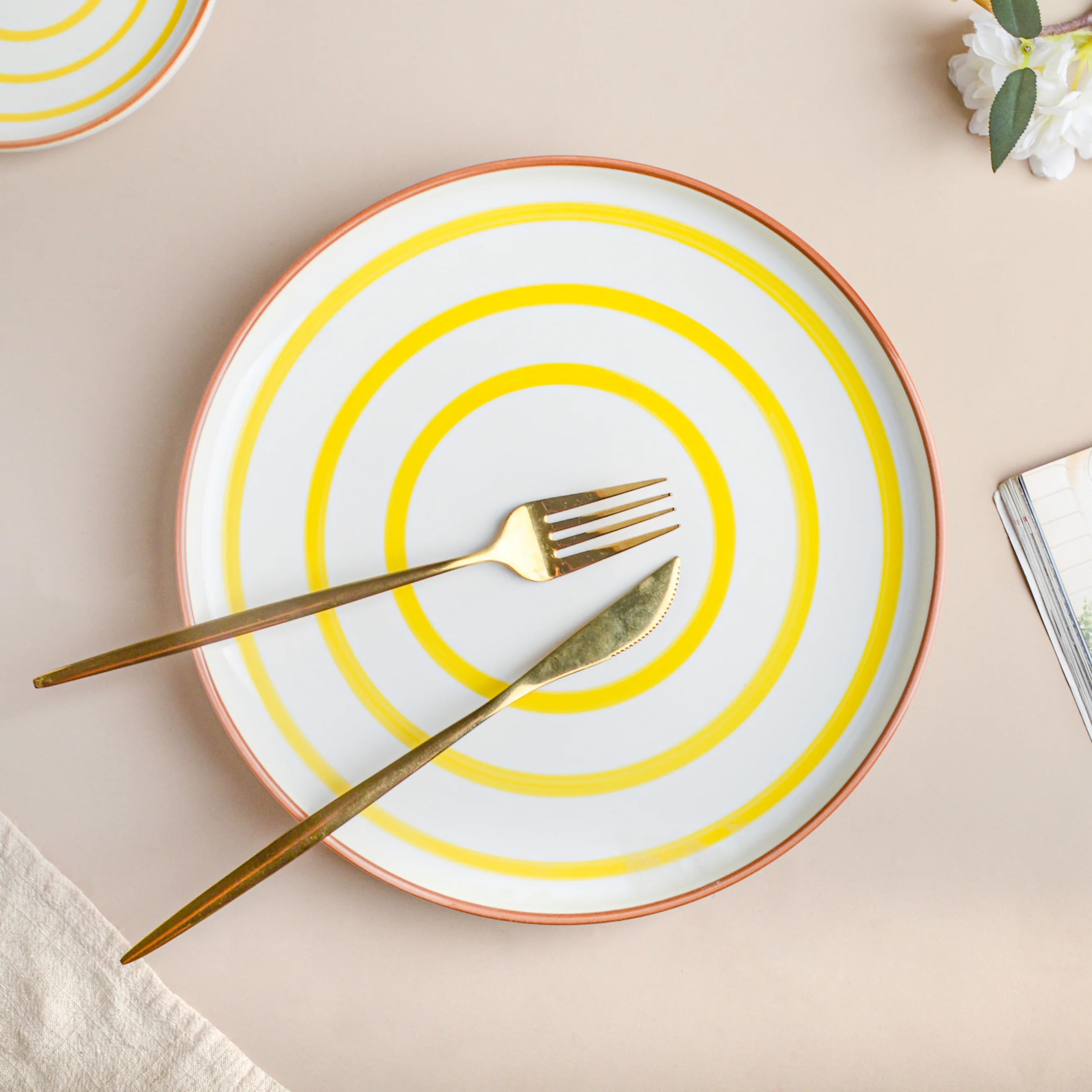 Spiral Yellow 22 Piece Dinner Set For 6 - Image 5