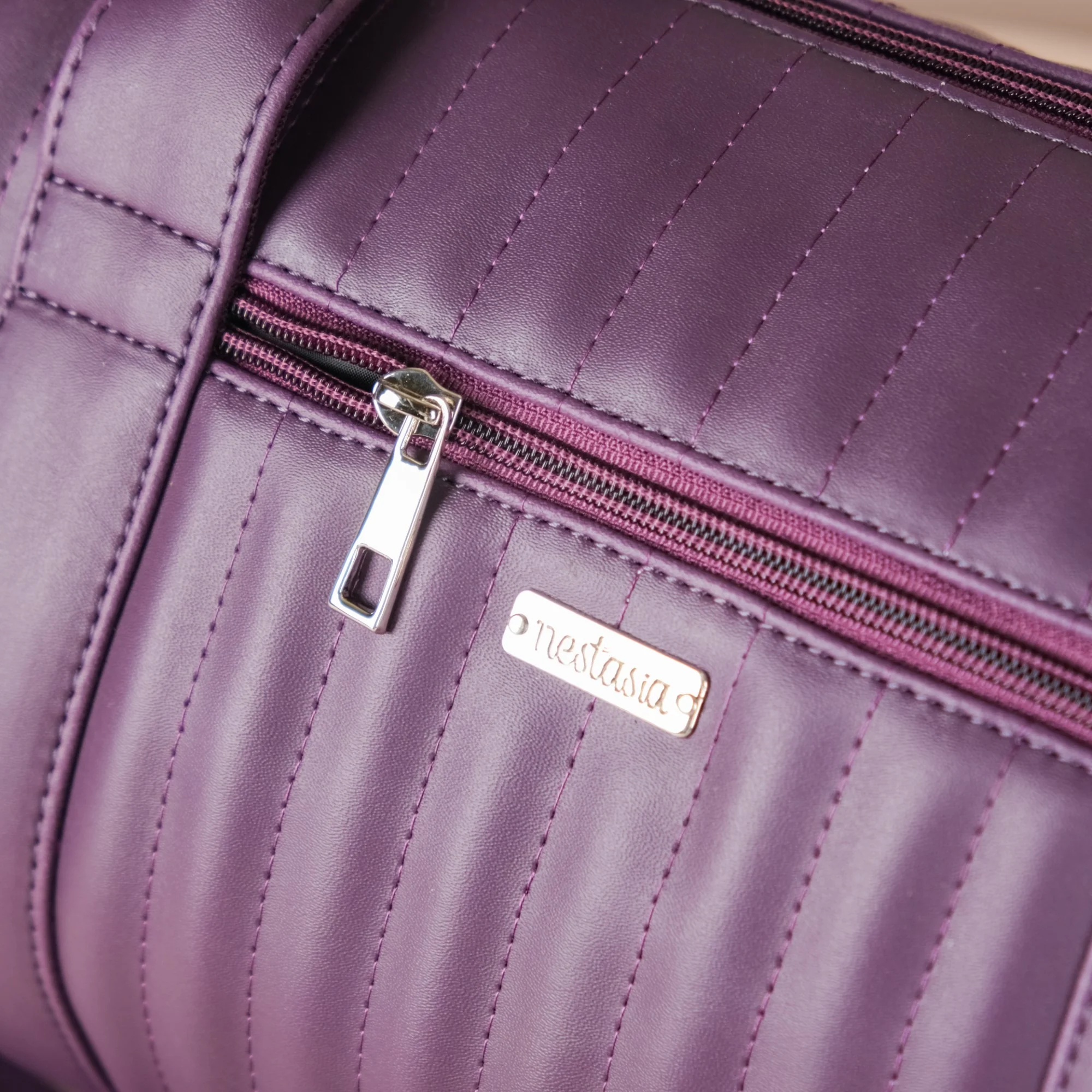 Sporty Duffel Bag Purple Small 14x7 Inch - Image 10