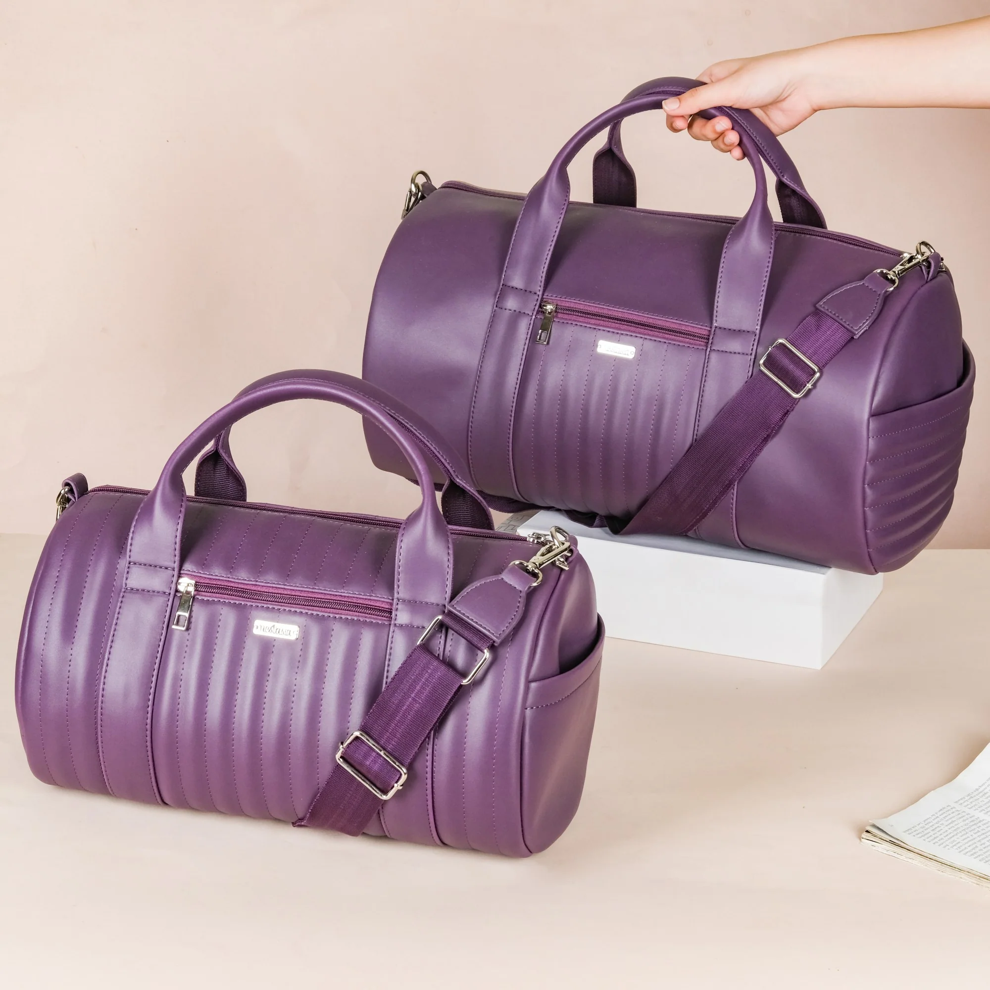 Sporty Duffle Bag Purple Set Of 2 - Image 2
