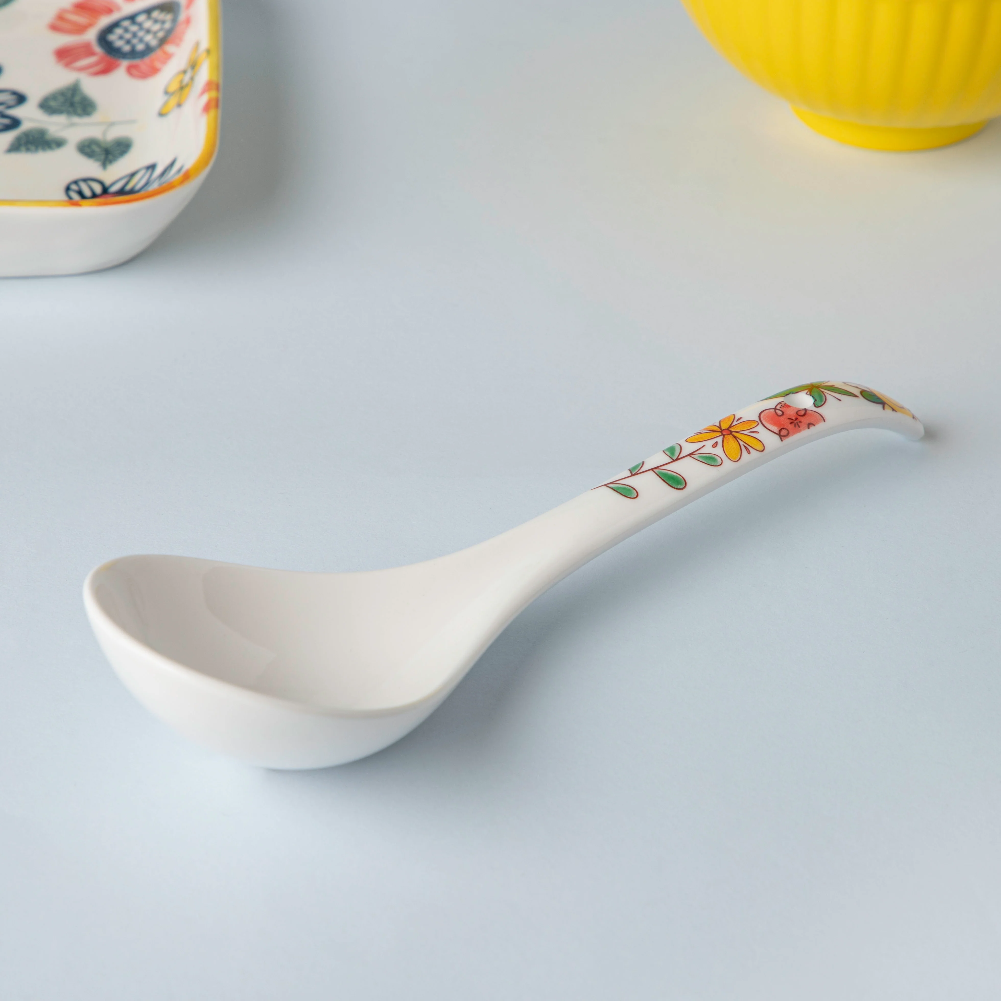 Spring Floral Ceramic Serving Spoon - Image 4