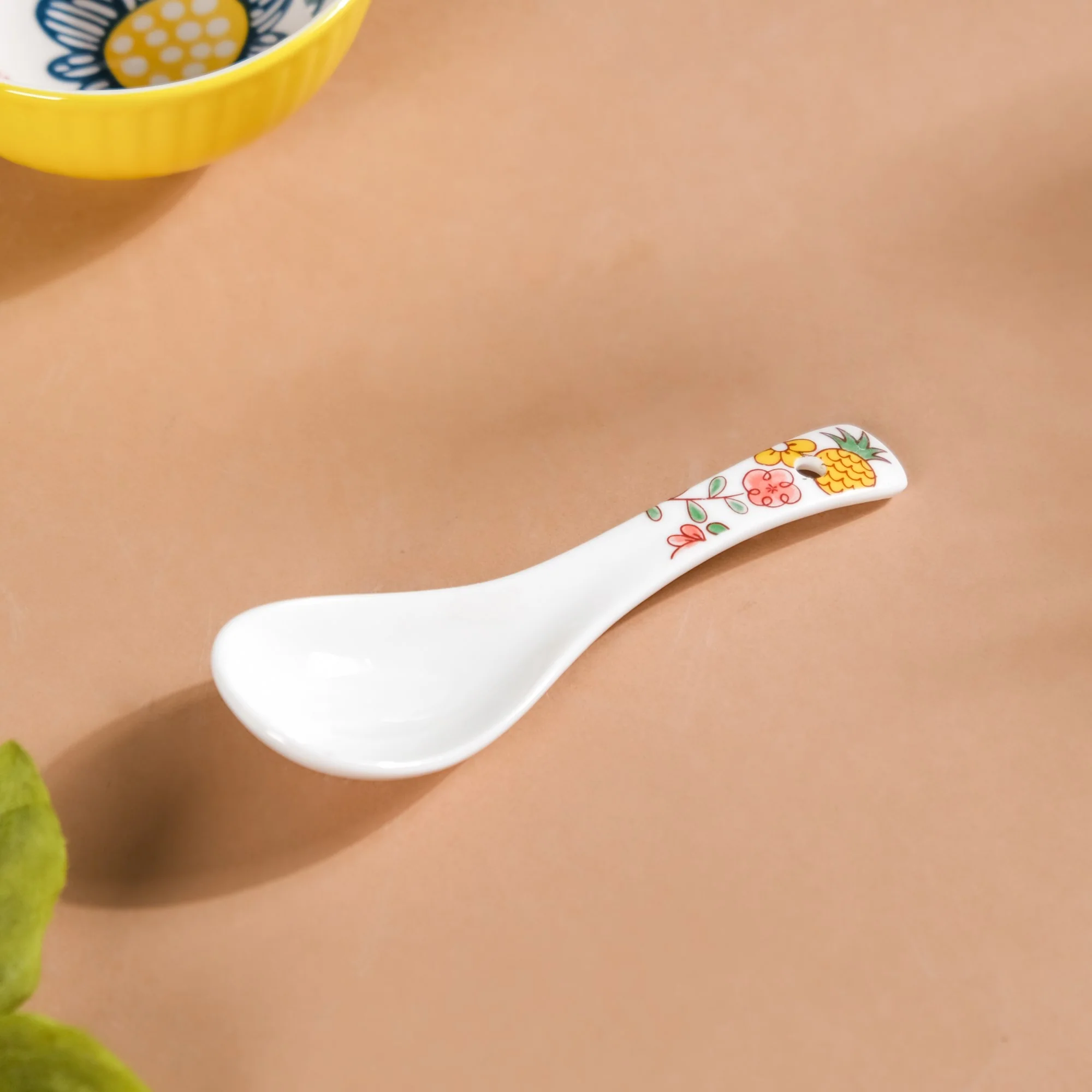 Spring Floral Ceramic Soup Spoon - Image 3