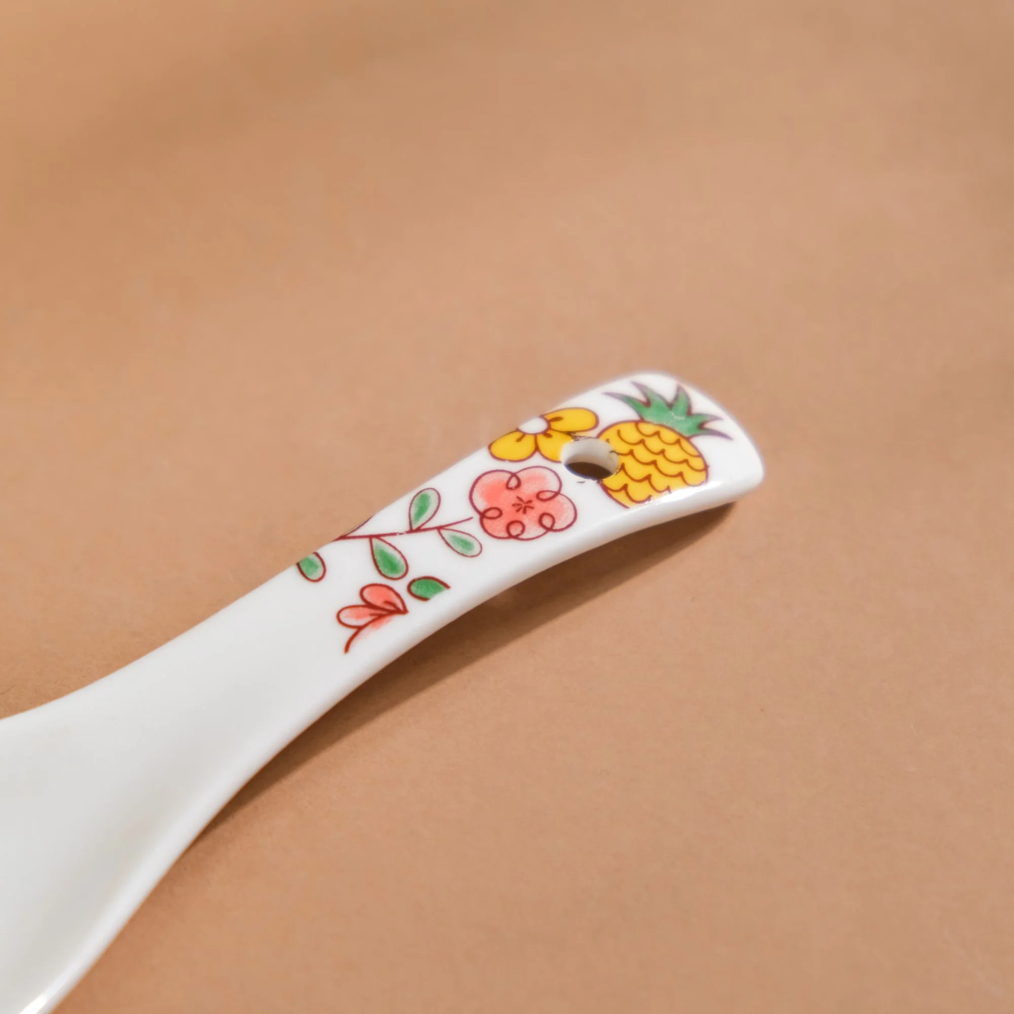 Spring Floral Ceramic Soup Spoon - Image 4