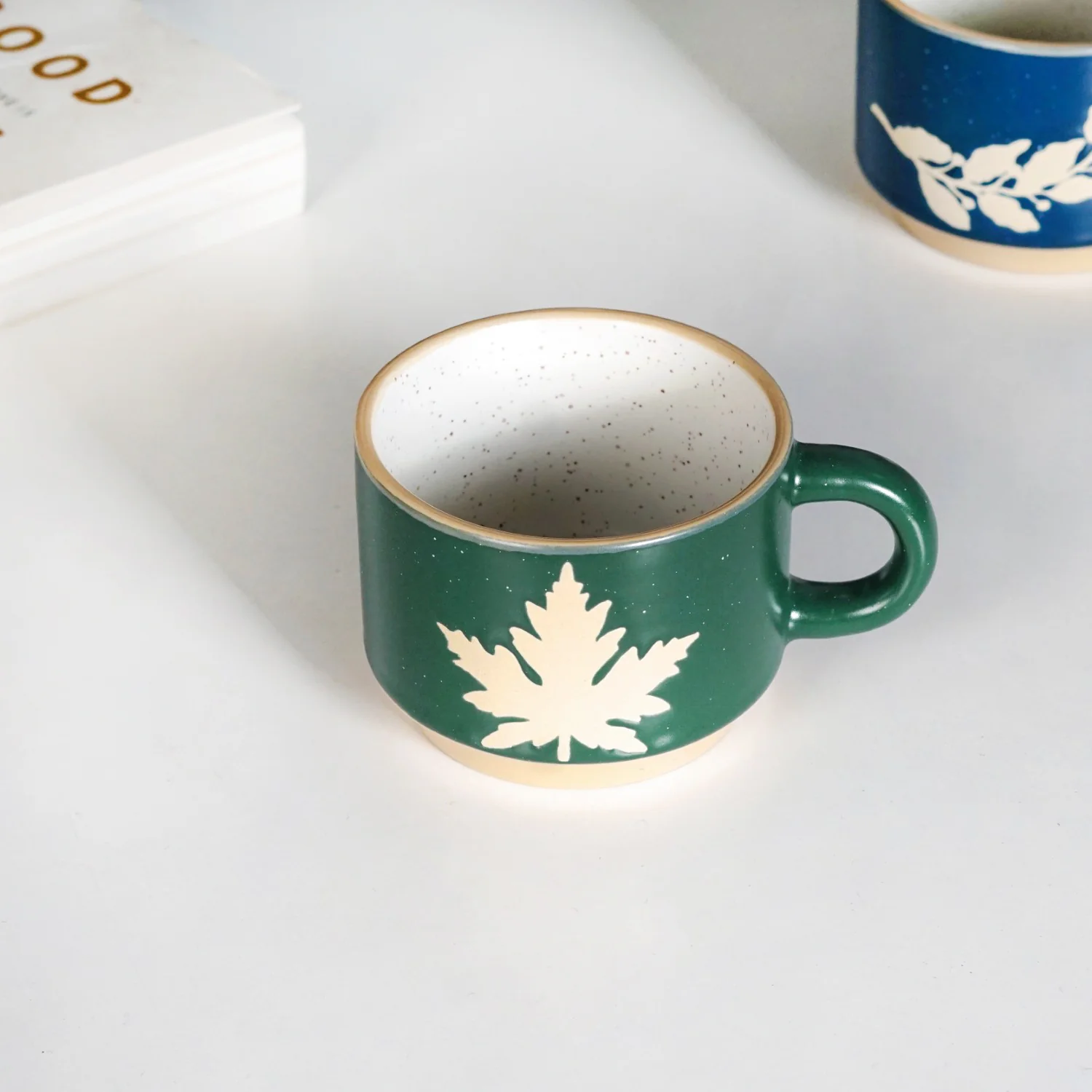 Spring Leaf Stackable Ceramic Cup Set Of 4 145ml - Image 10