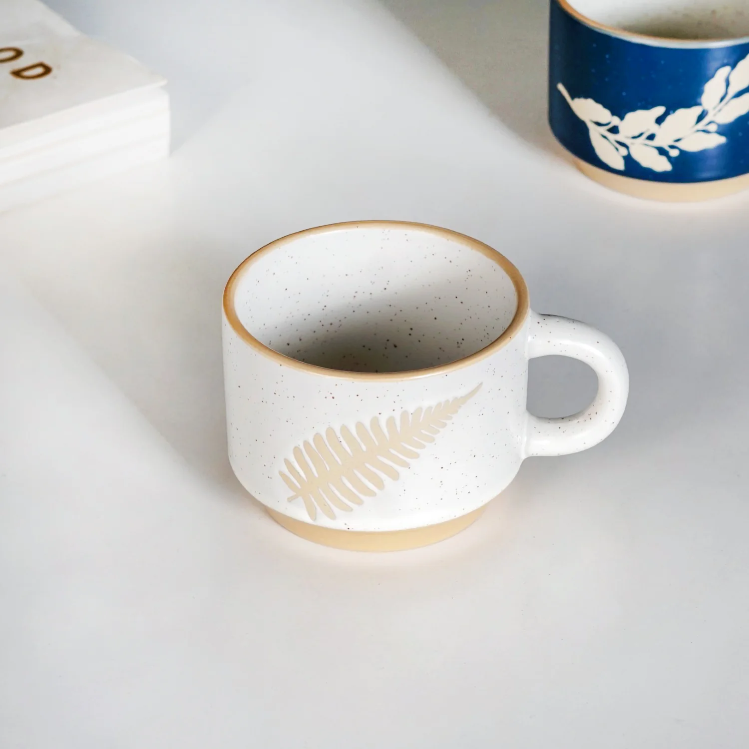 Spring Leaf Stackable Ceramic Cup Set Of 4 145ml - Image 7