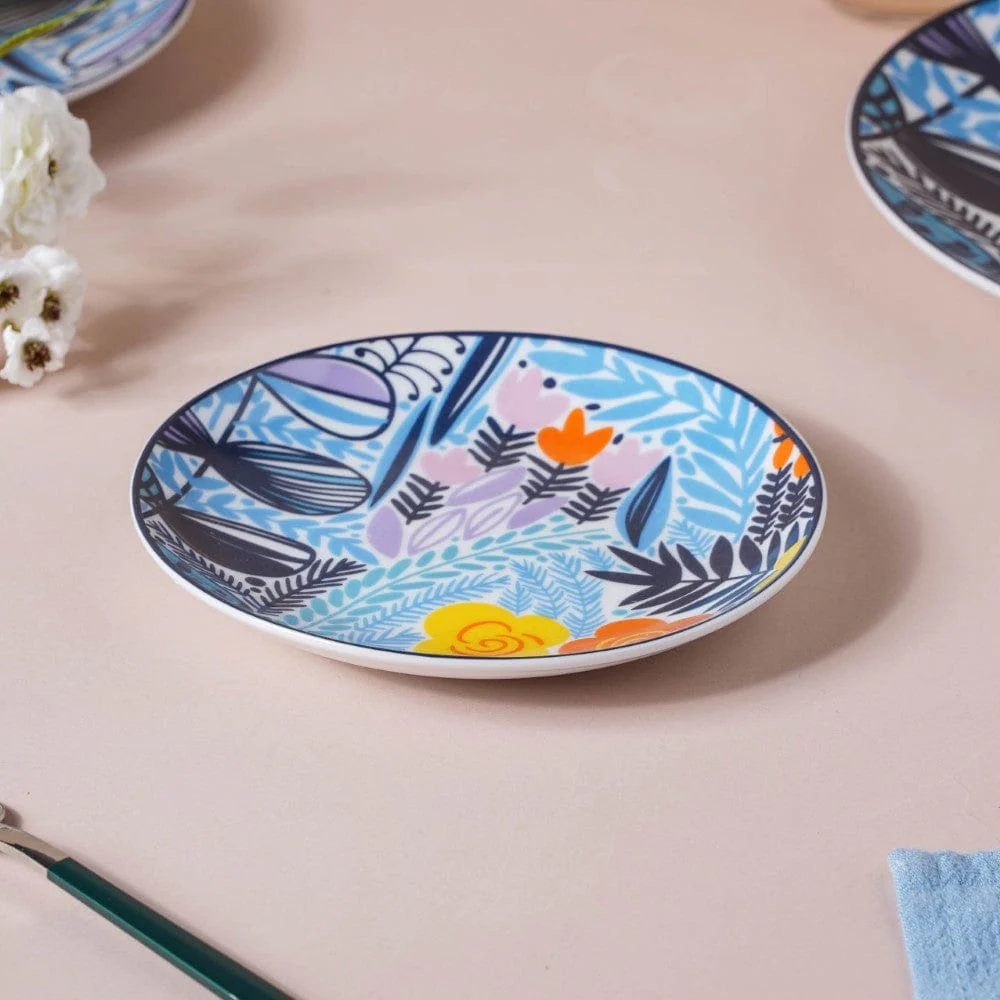 Spring Printed Ceramic Dessert Plate 6 Inch - Image 4