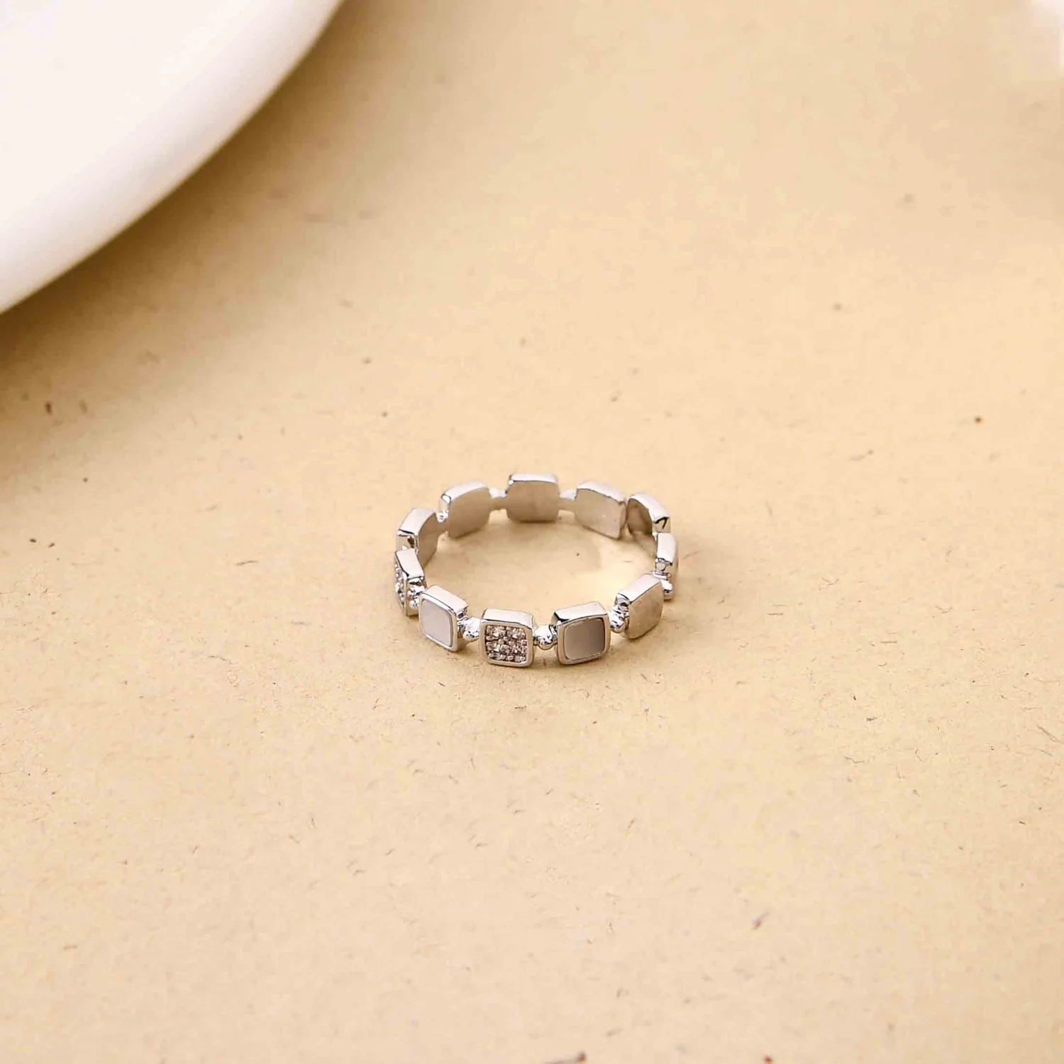 Square Affair Silver Ring