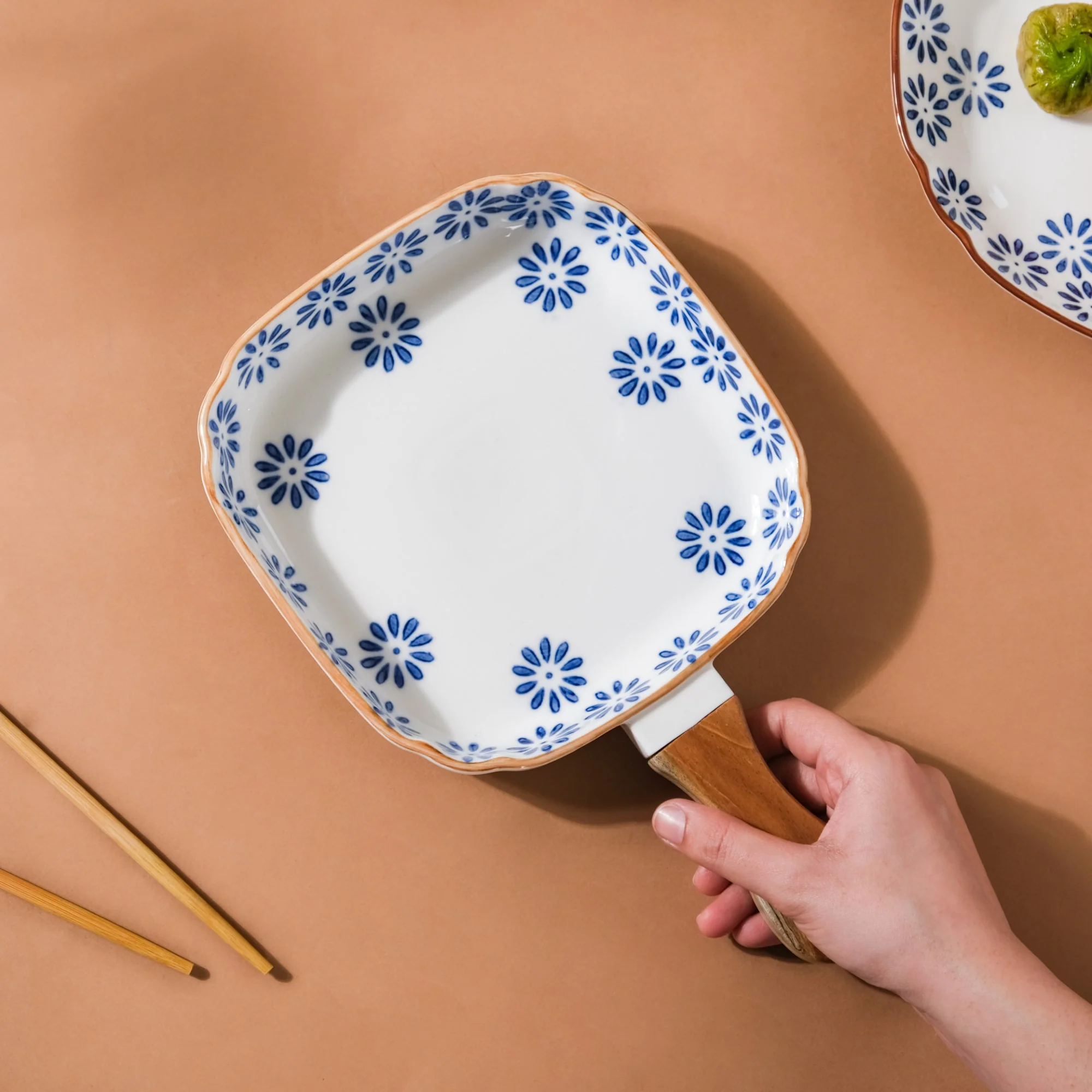 Square Ceramic Pasta Plate - Image 2