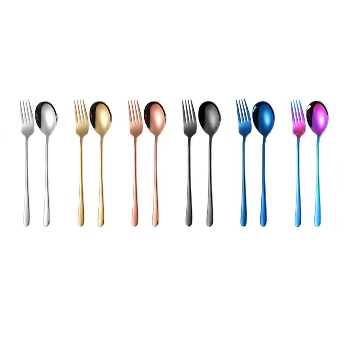 Stainless Steel Fork And Spoon Set - Image 3