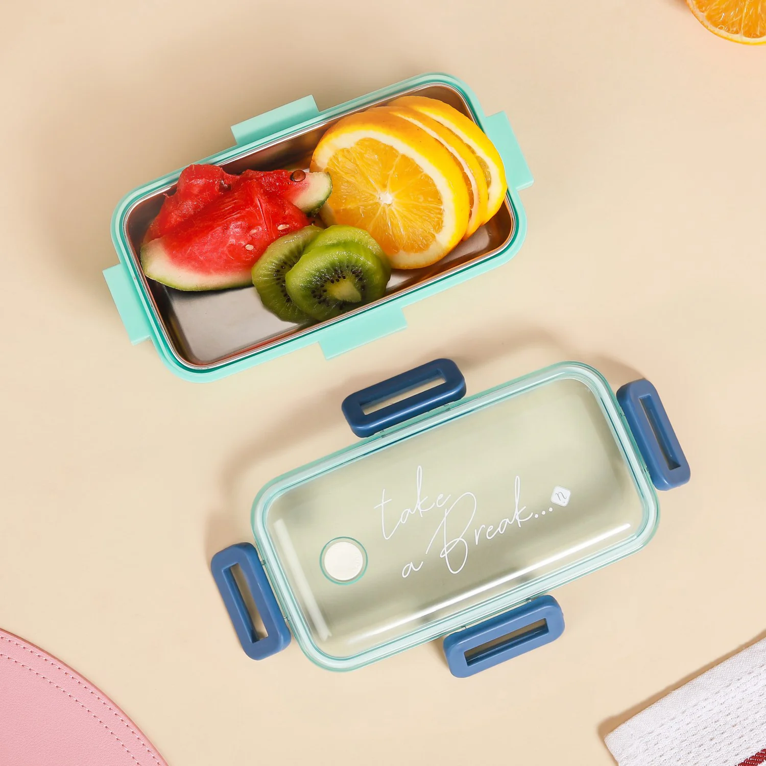 Stainless Steel Lunch Box Small Mint 530ml - Image 22