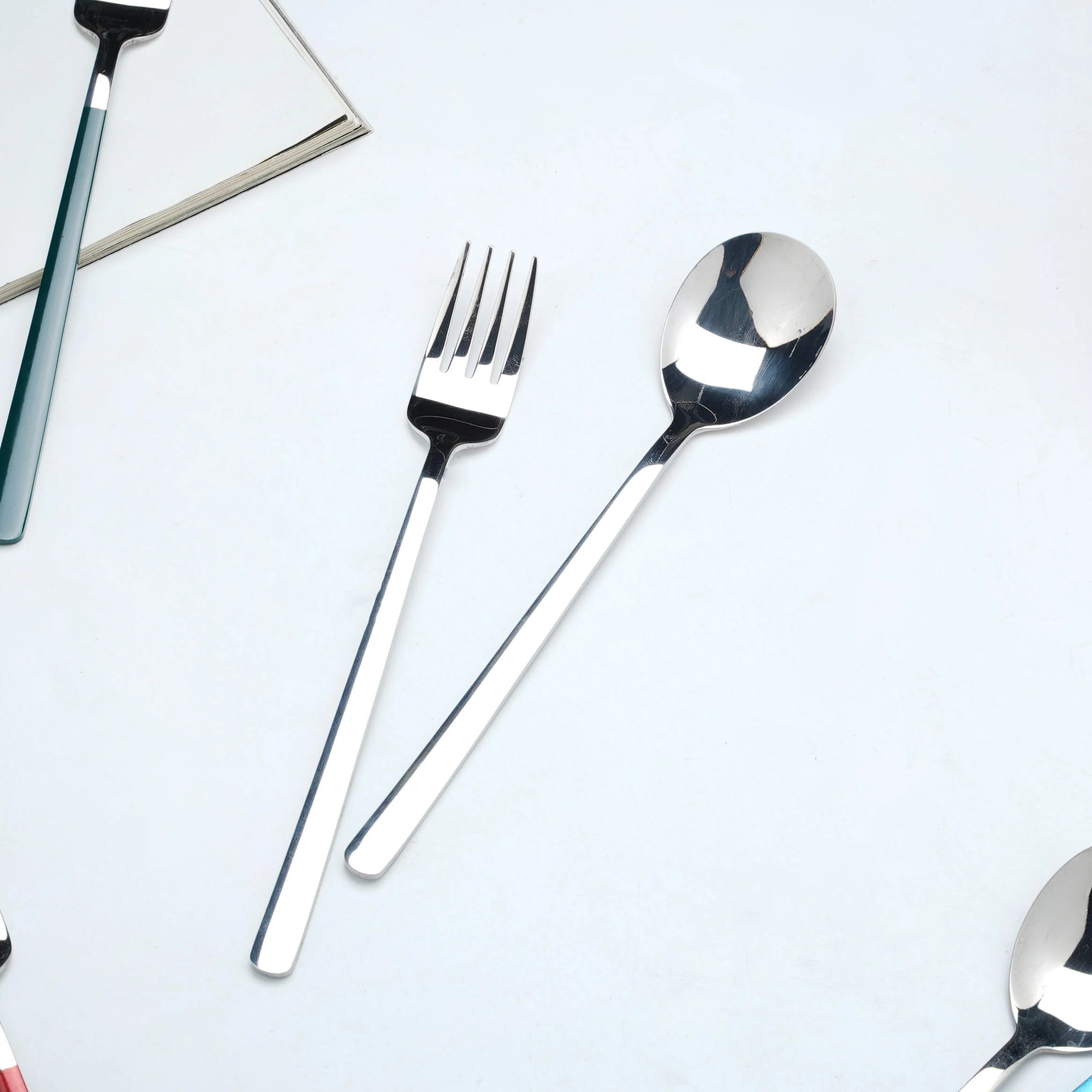 Stainless Steel Spoon and Fork Set - Image 9