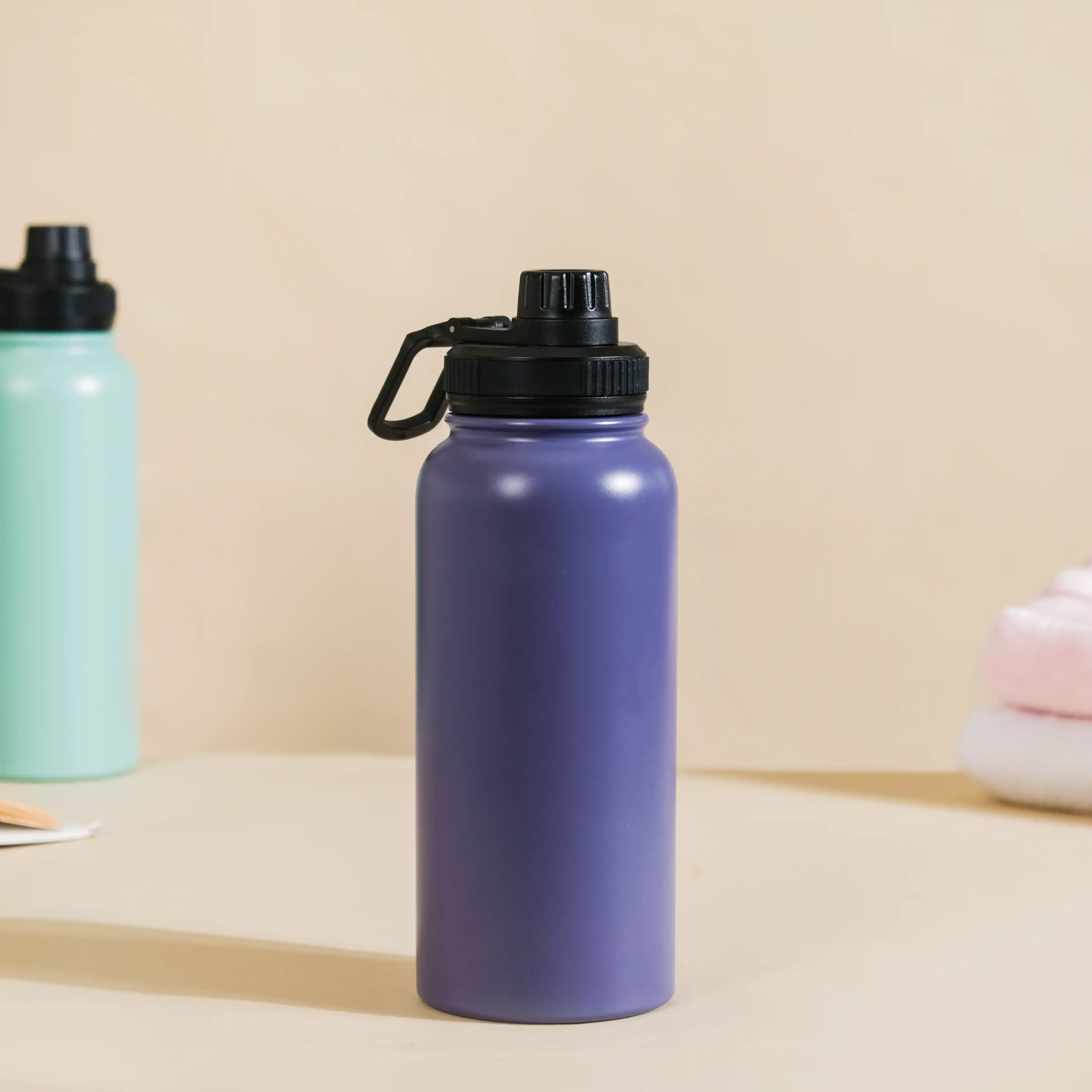 Stainless Steel Travel Bottle Blue 1L - Image 11