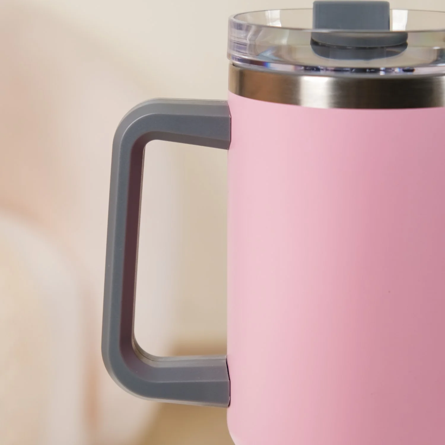 Stainless Steel Vacuum Insulated Tumbler With Lid Pink 1200ml - Image 10