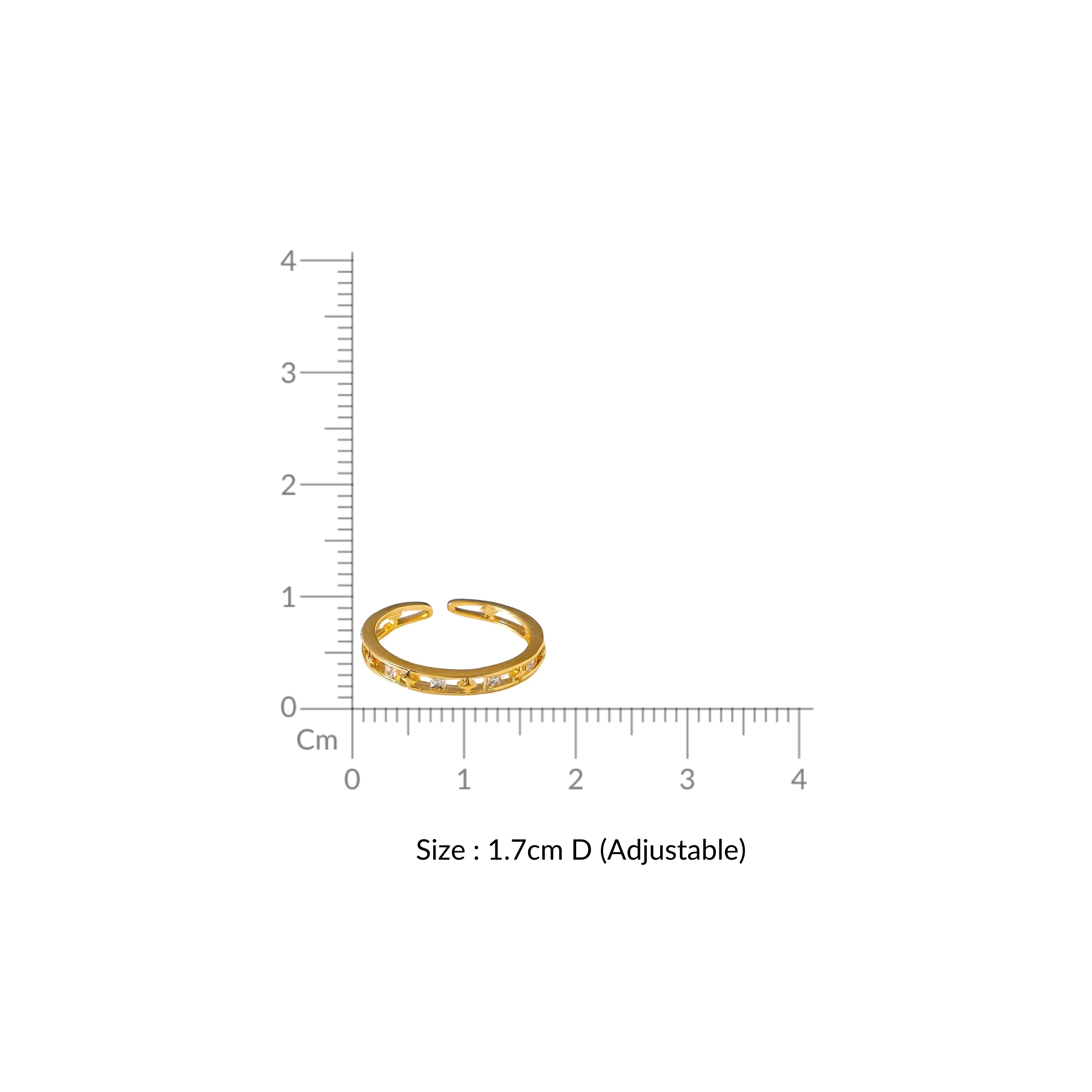 Stargaze Twin Band Gold Ring - Image 3