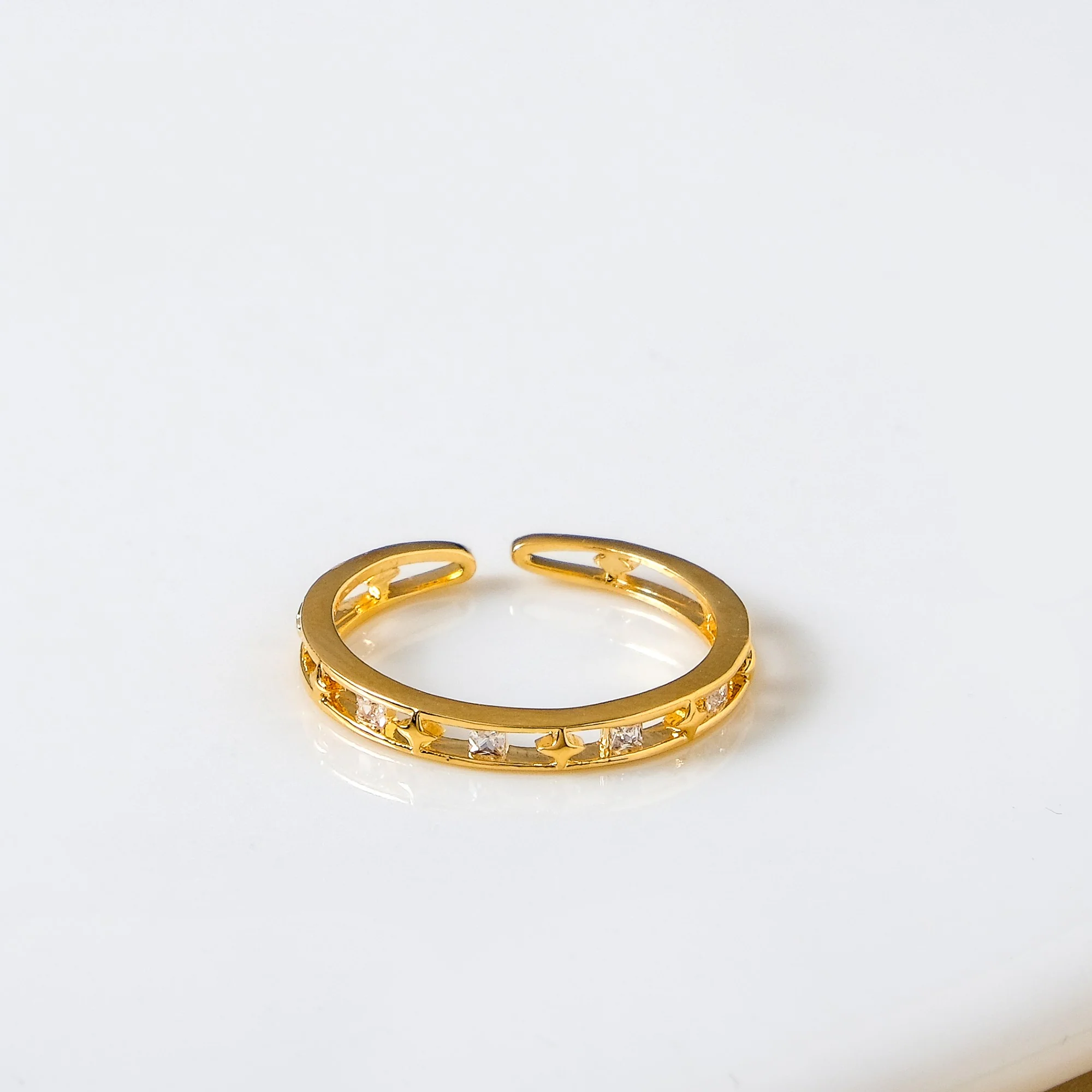 Stargaze Twin Band Gold Ring - Image 5