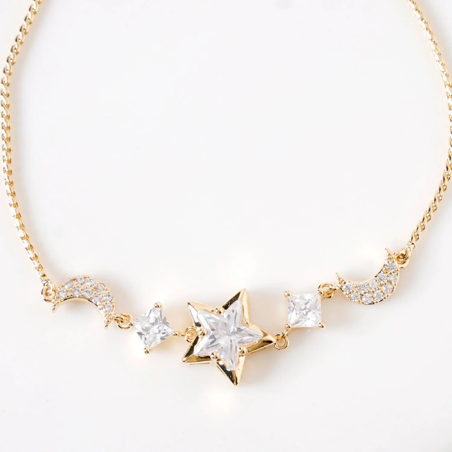 Stars And Moon Gold Charm Bracelet - Image 5
