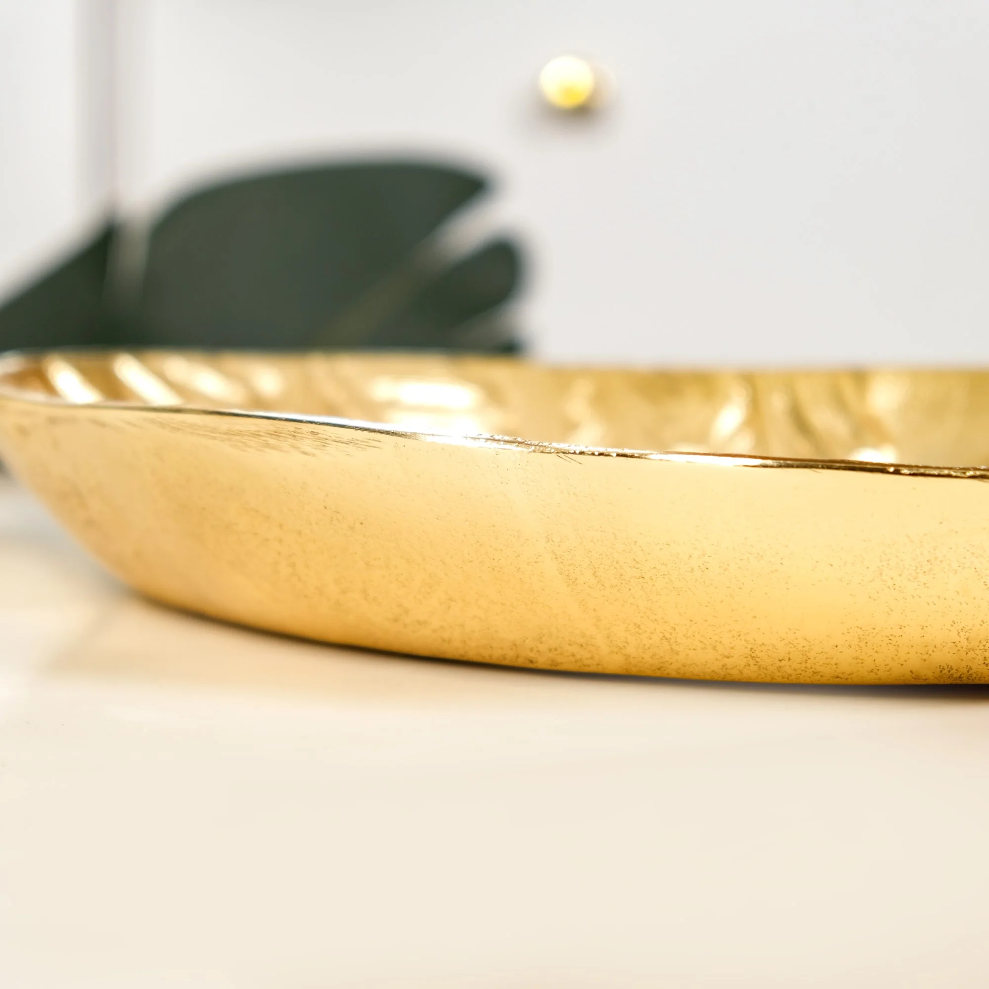 Statement Leaf Embossed Large Table Decorative Tray - Image 7