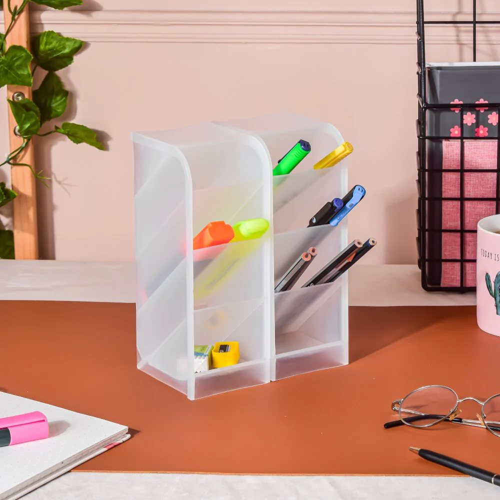 Stationery Table Organiser White Set Of 2 - Image 5