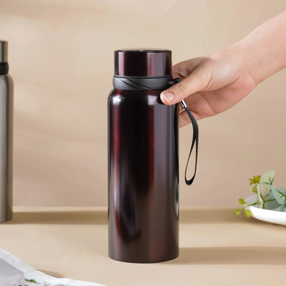 Steel Flask Brown 800 ml - Image 2