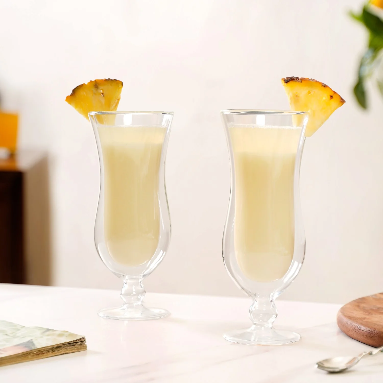 Pina Colada Double Wall Stem Glass Set Of 2 400ml - Image 9