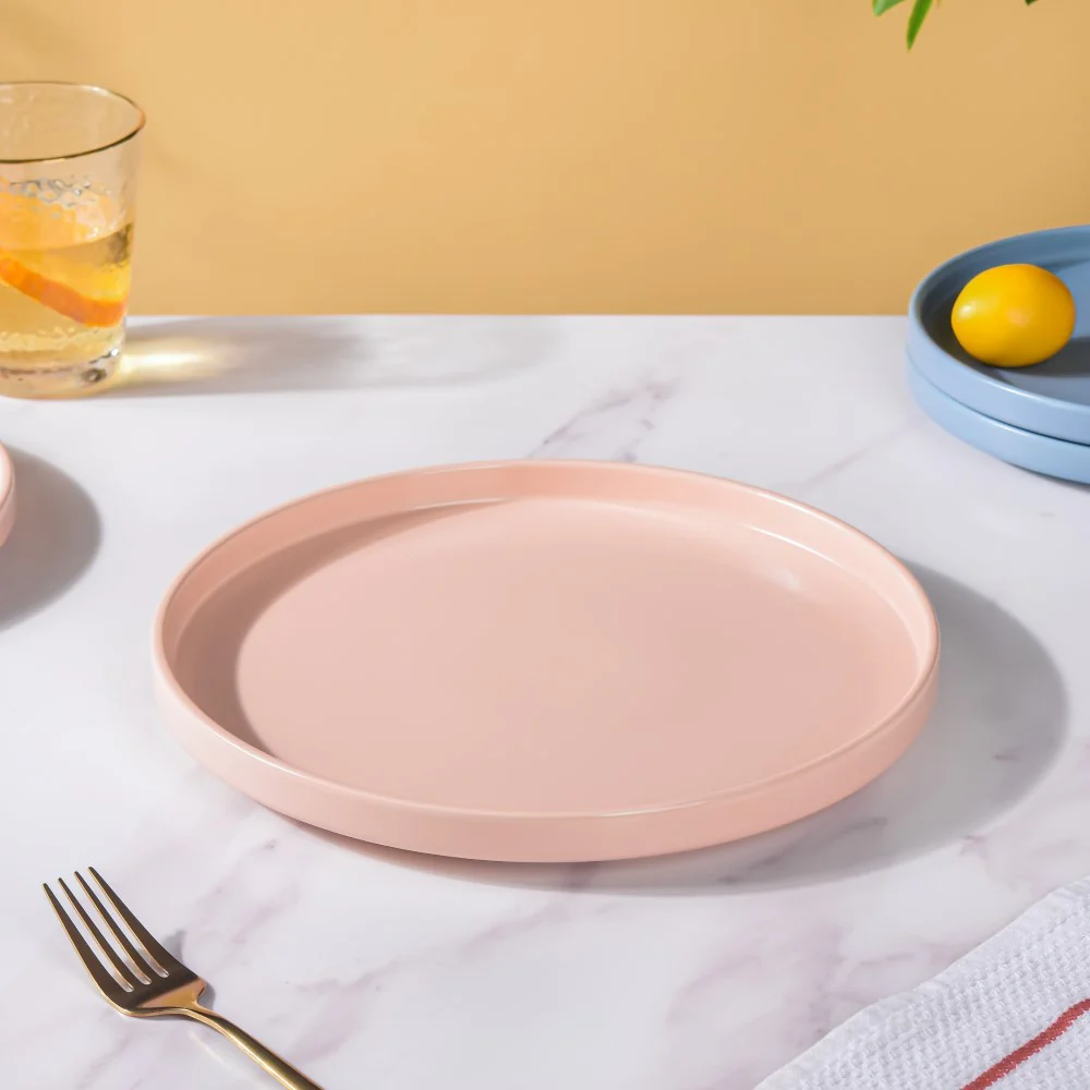 Stoneware Dinner Plate Pink 10 Inch - Image 5