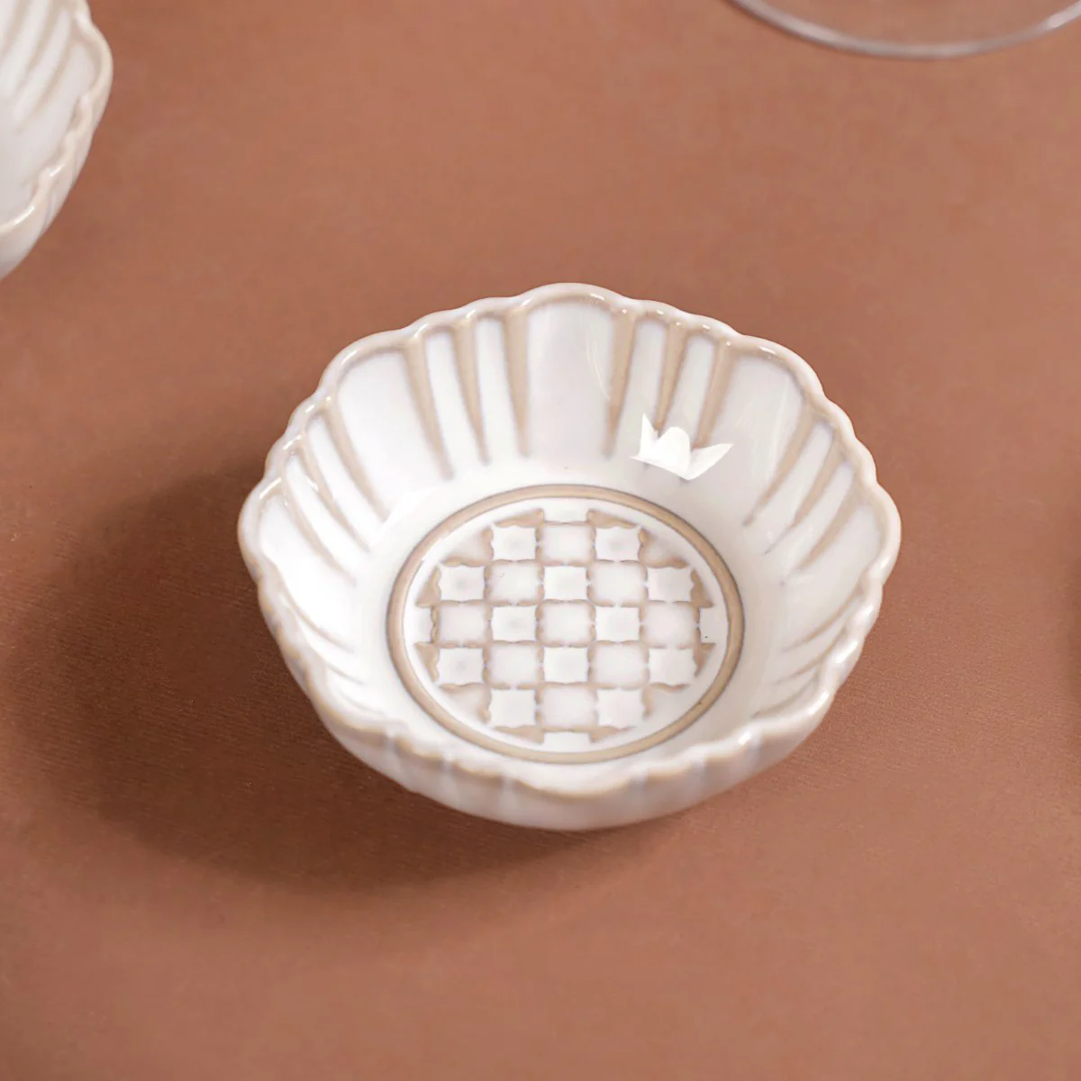 Stoneware Ivory Ceramic Dip Bowl Set Of 4 50ml - Image 3
