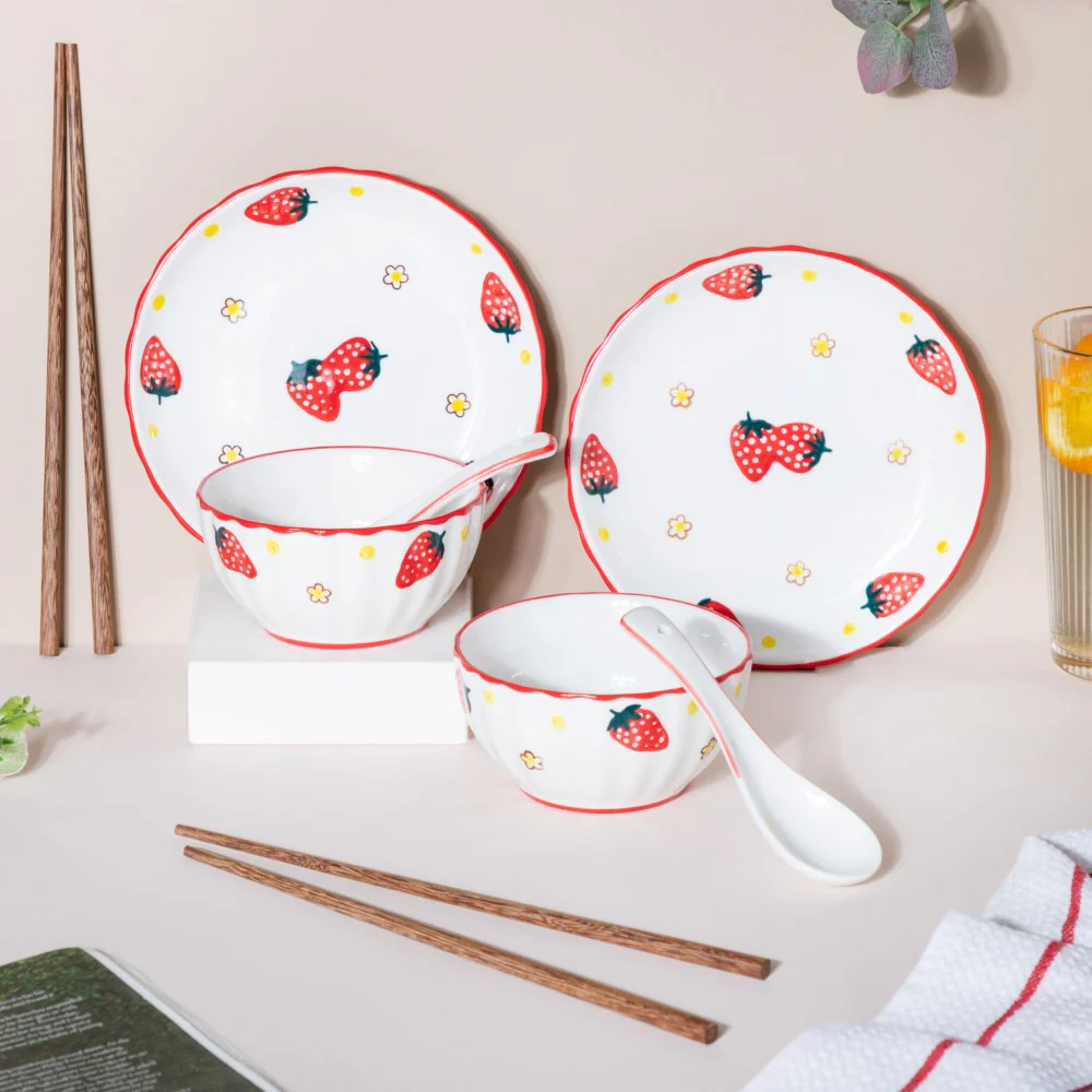 Strawberry 8 Piece Dinner Set For 2 - Image 10