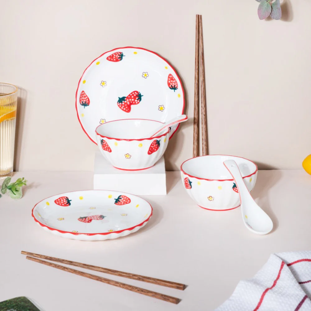 Strawberry 8 Piece Dinner Set For 2 - Image 9