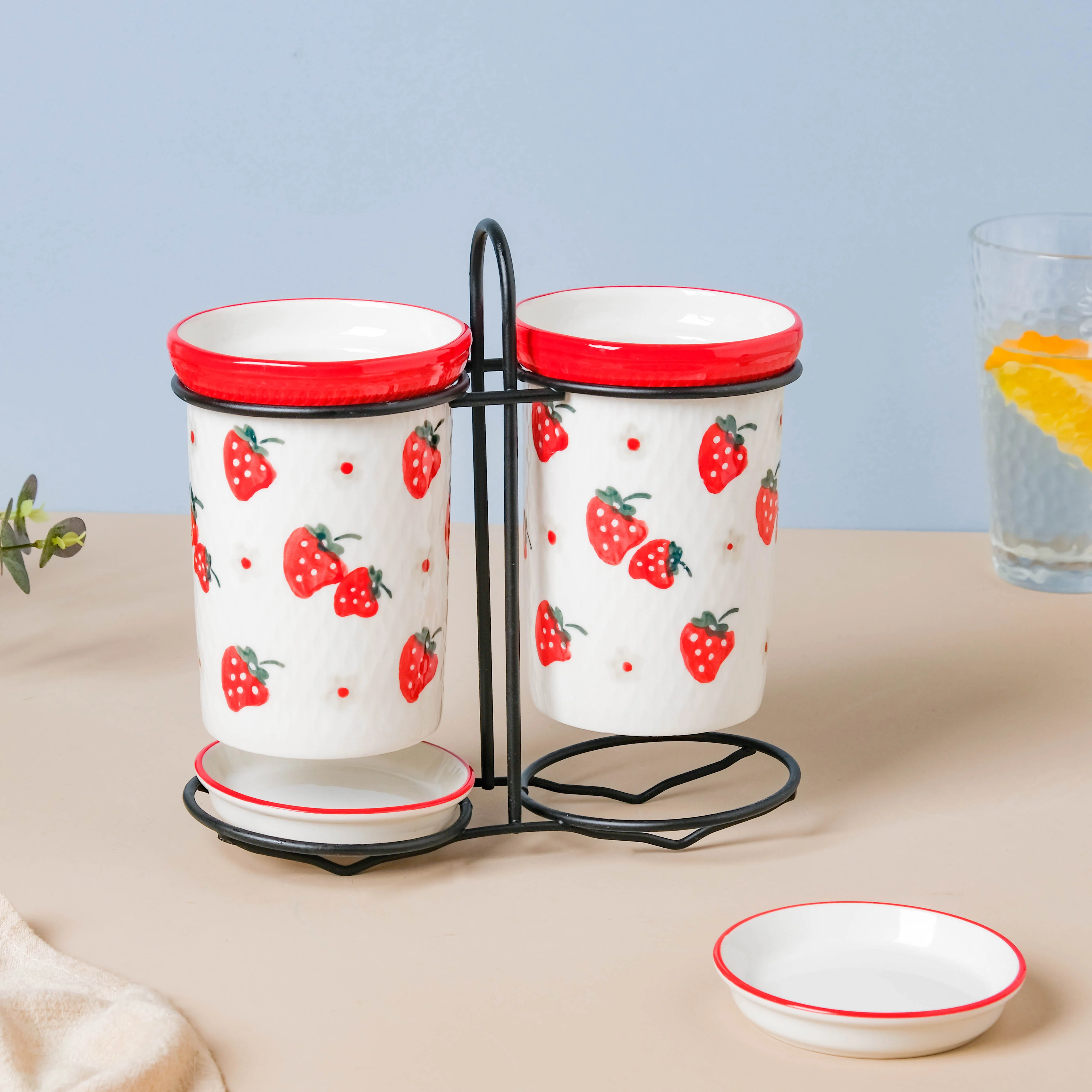 Strawberry Print Chopstick Holder Set of 2 - Image 5