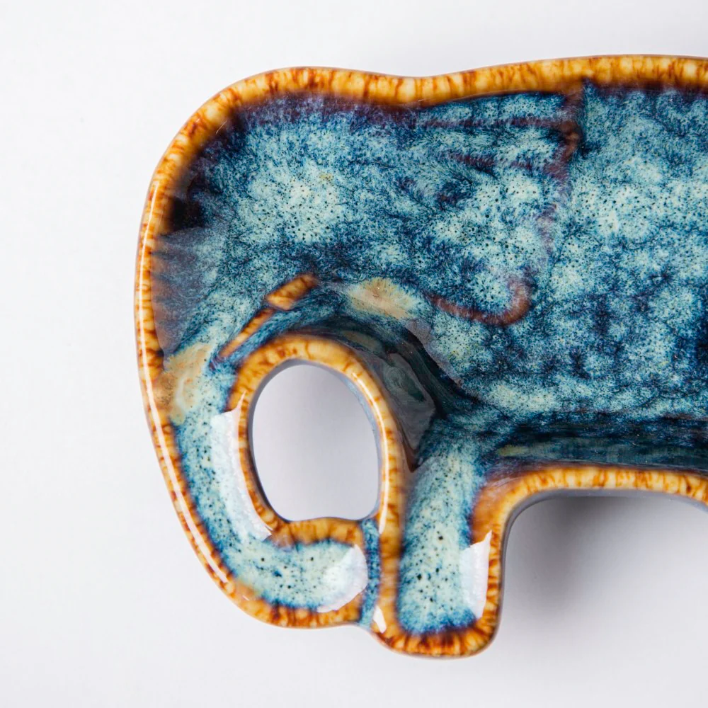 Studio Pottery Elephant Sapphire Dip Bowl 30 ml - Image 5