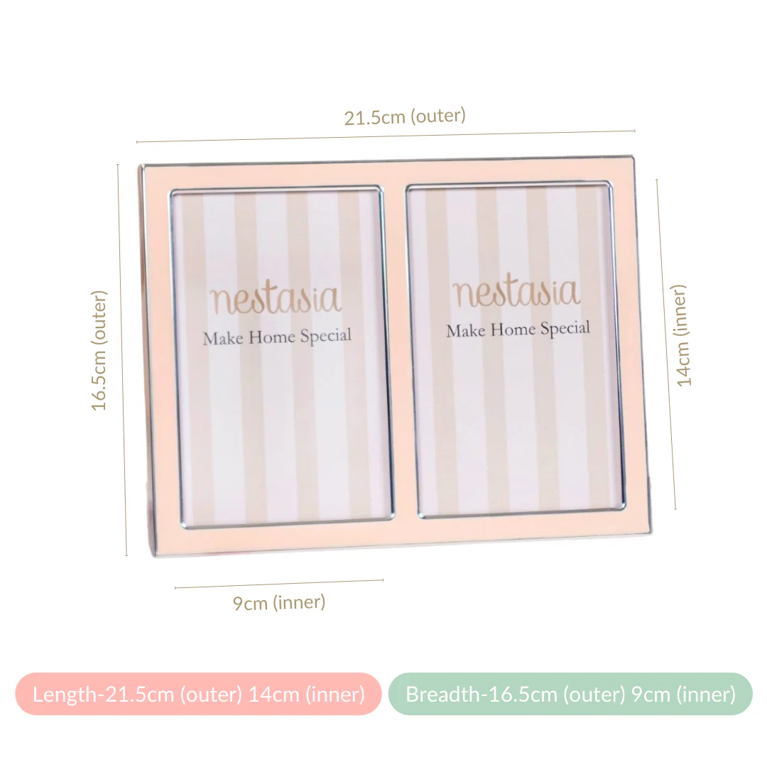 Stylish Double Collage Photo Frame Peach 8.5"x6.5" - Image 5