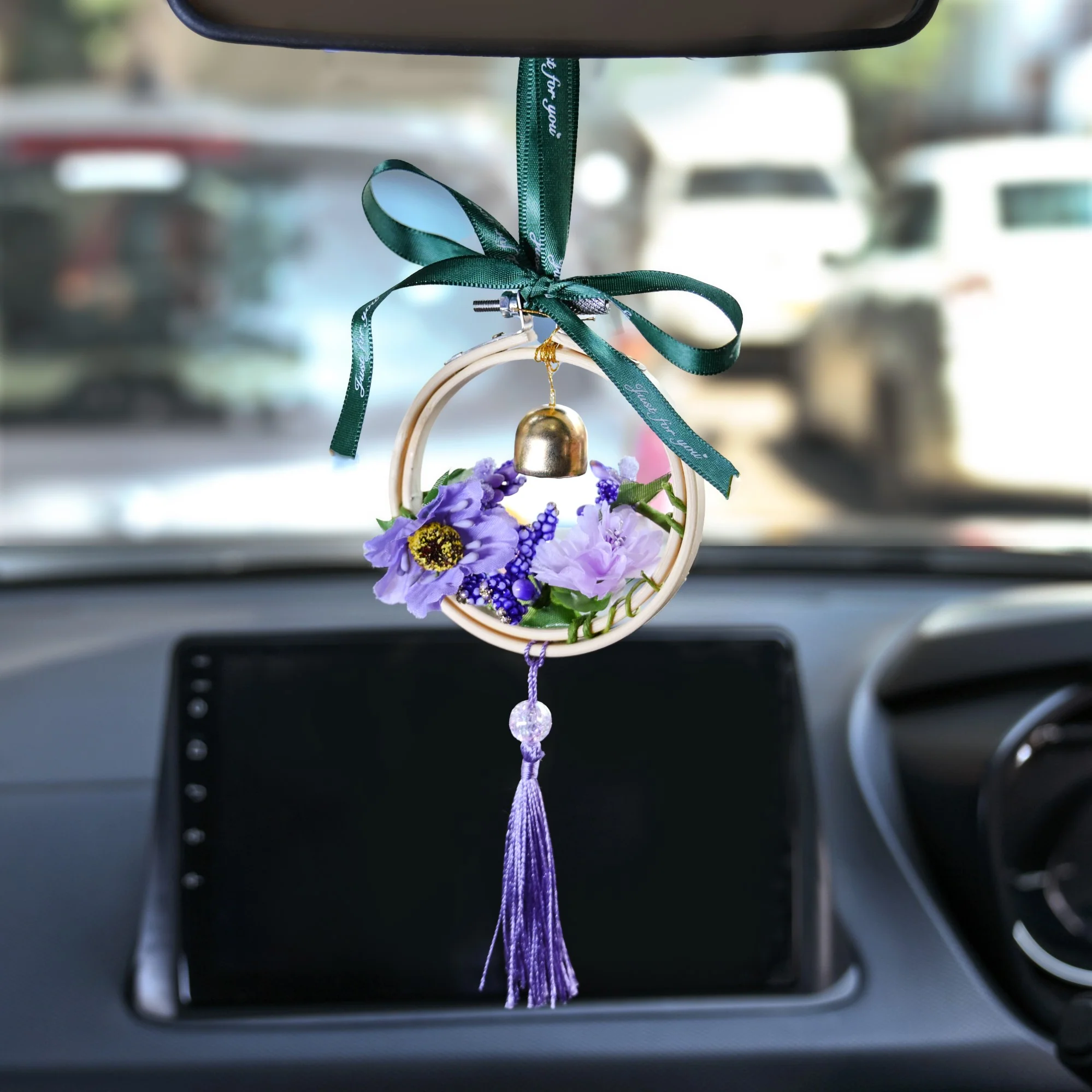 Stylish Lavender DIY Hanging Car Charm - Image 2
