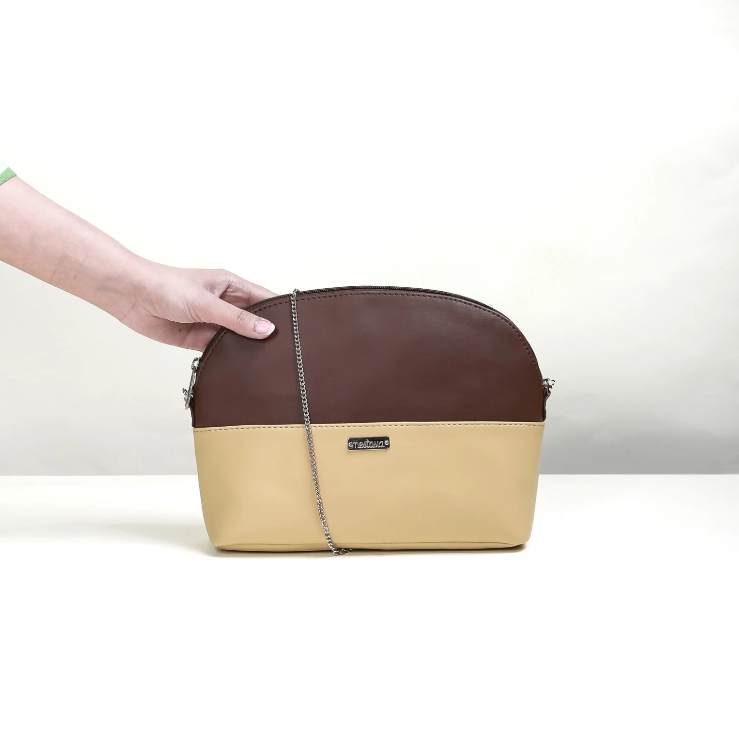 Stylish Sling Bag And File Bag Set Of 2 Beige - Image 4