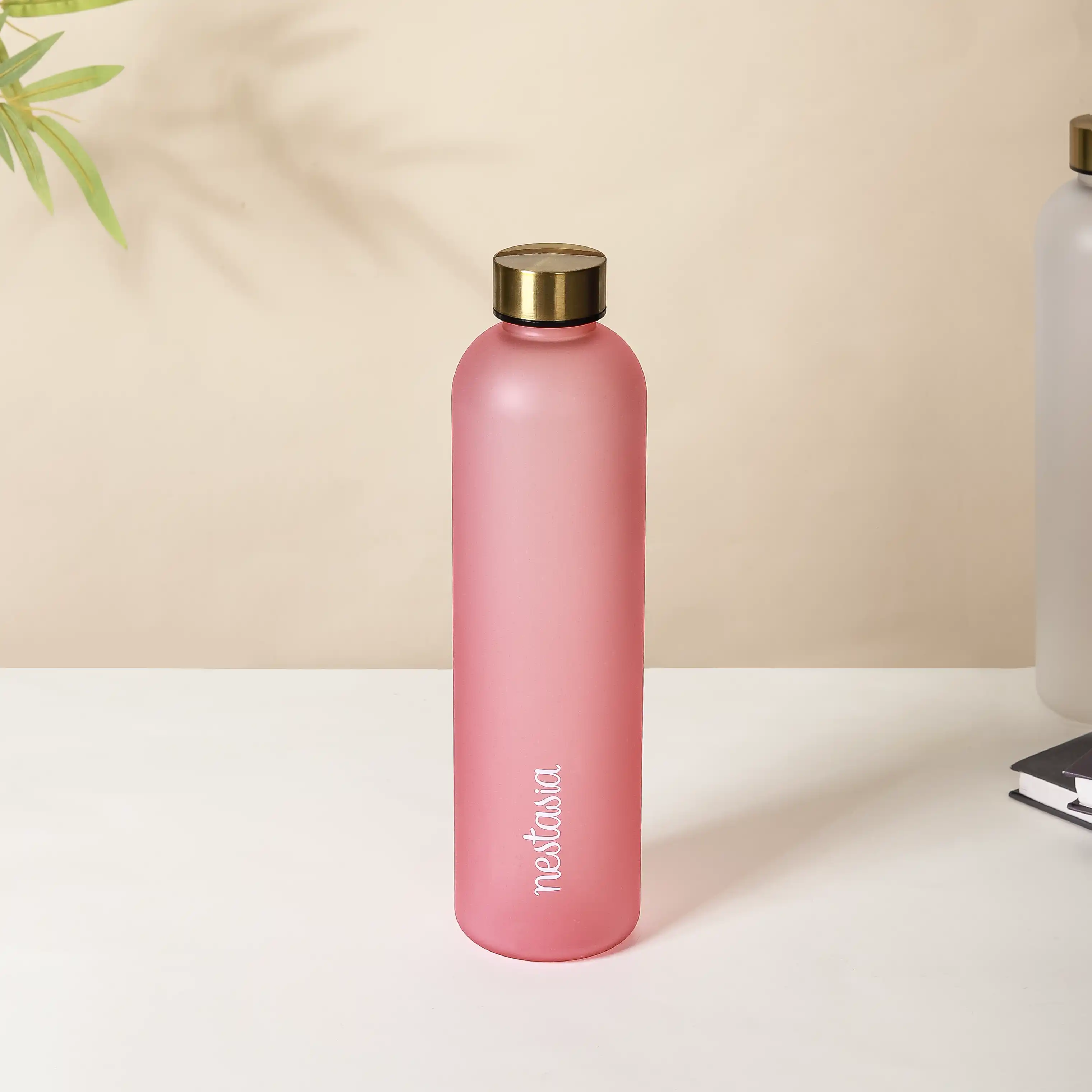 Stylish Time Marker Water Bottle Pink 1L Set Of 2 - Image 3